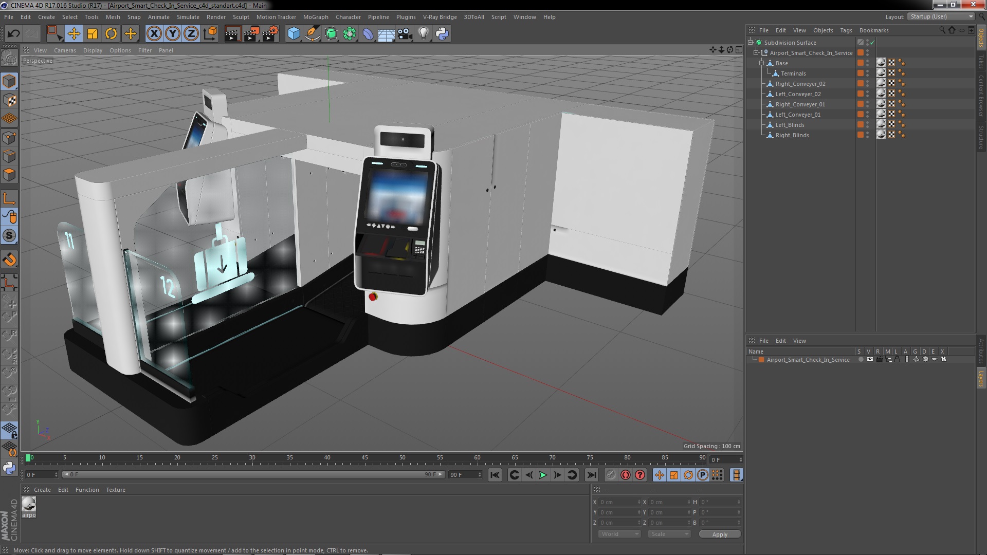 3D model Airport Smart Check In Service