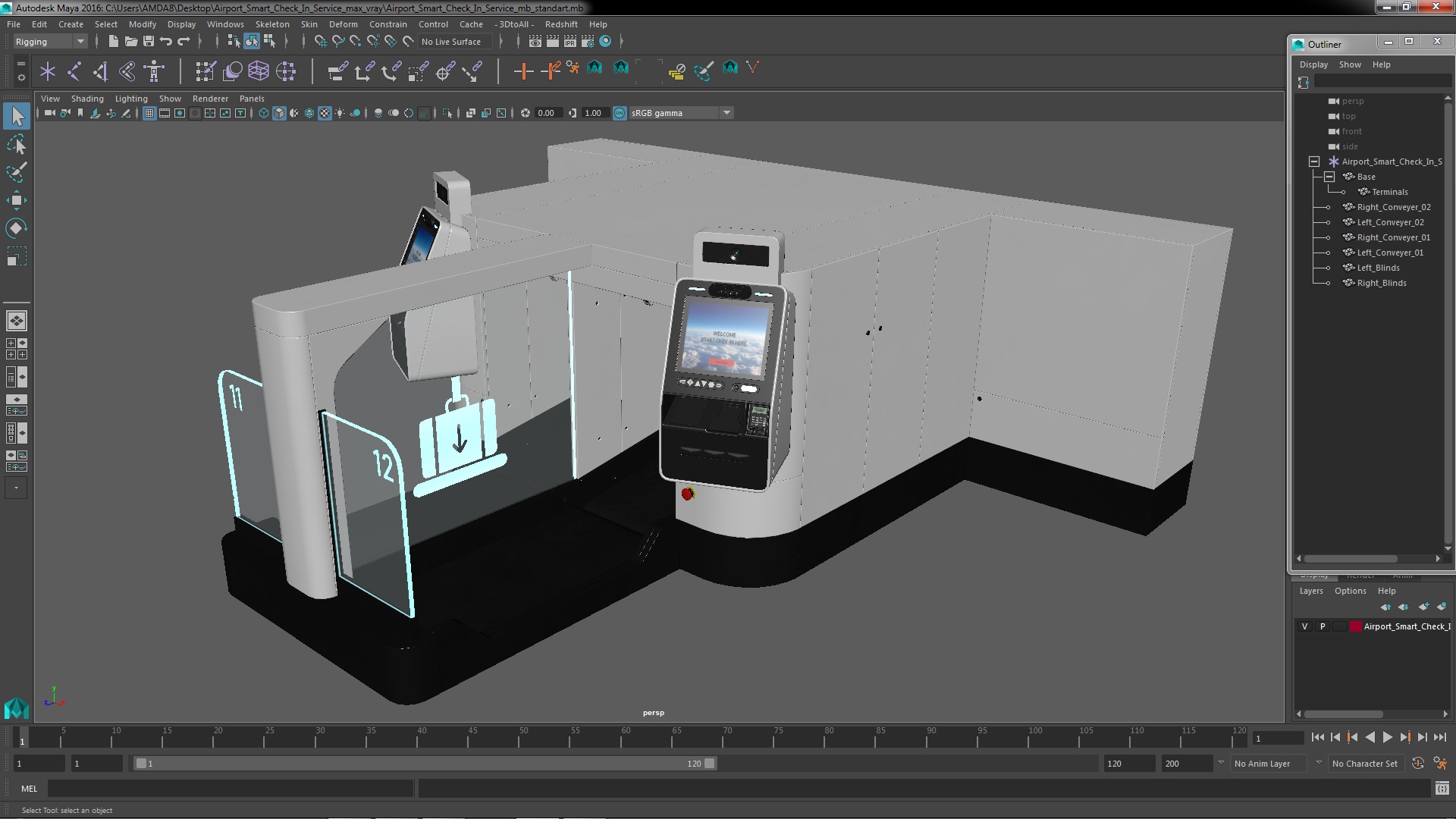 3D model Airport Smart Check In Service