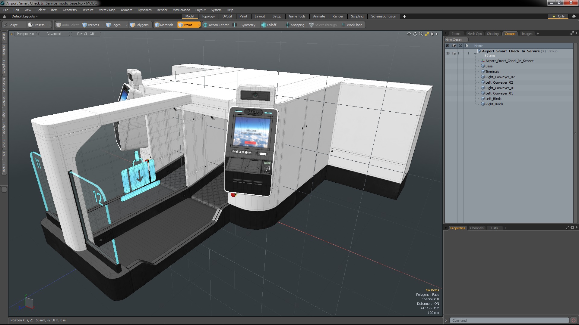 3D model Airport Smart Check In Service