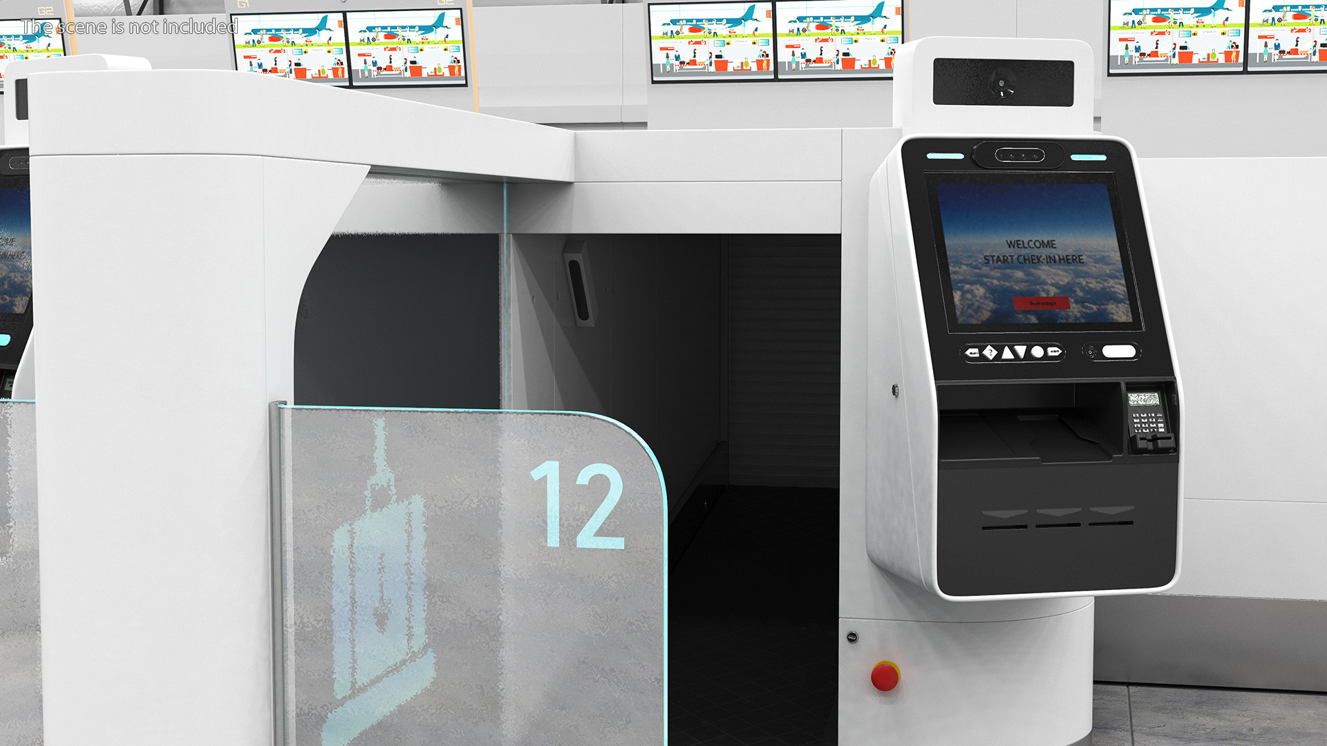 3D model Airport Smart Check In Service