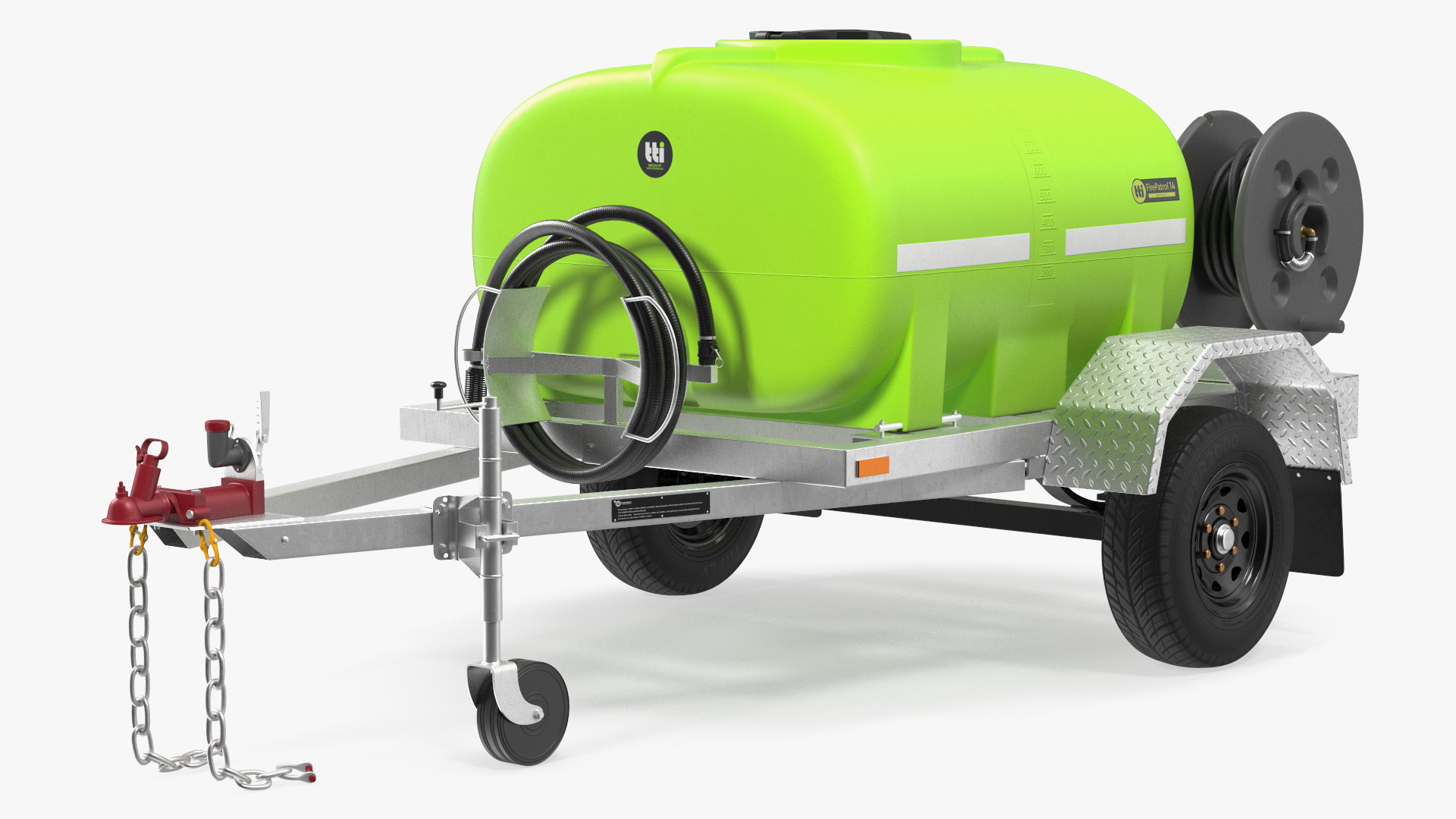 3D Fire Fighting Trailer Rigged model
