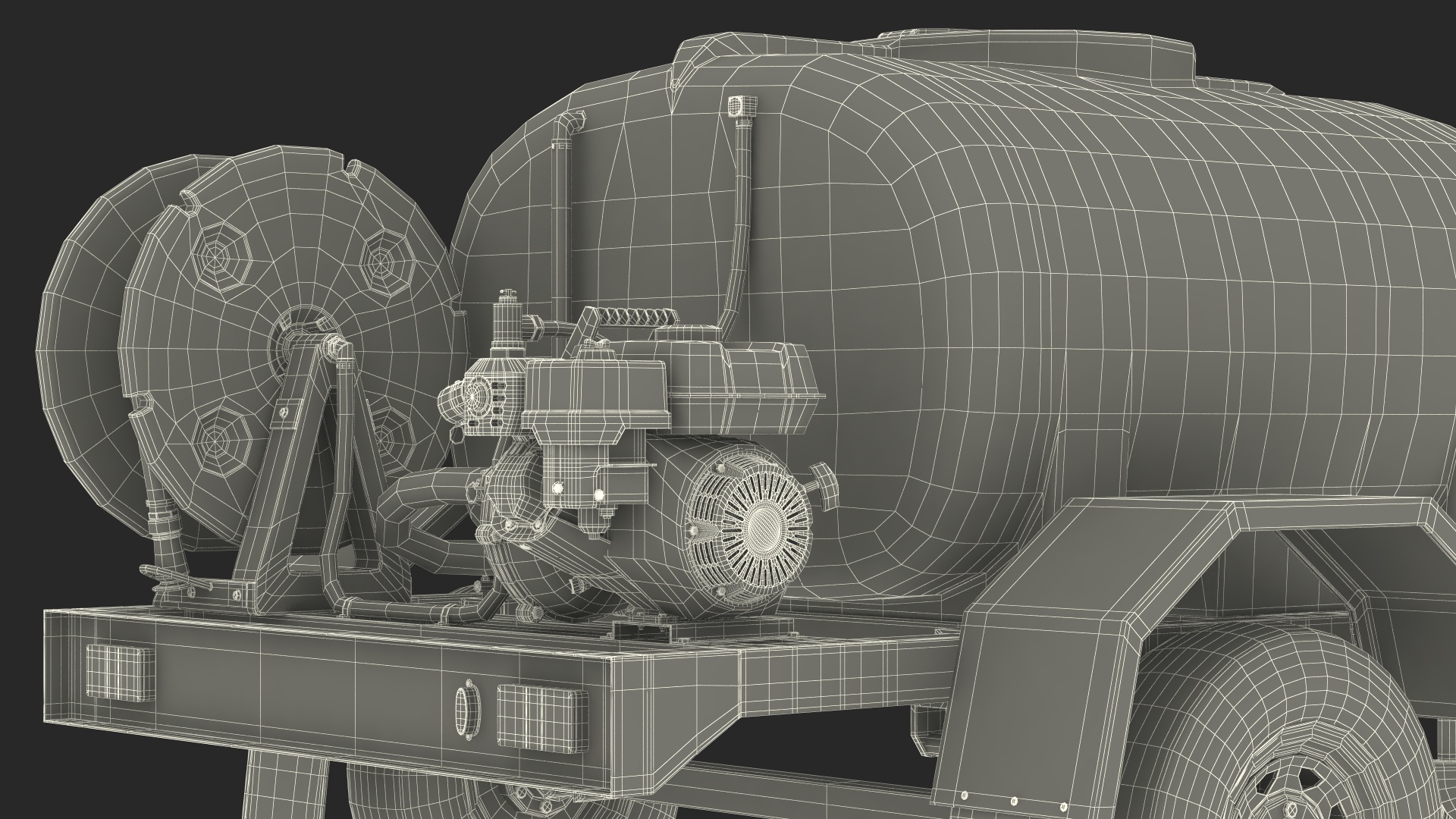 3D Fire Fighting Trailer Rigged model