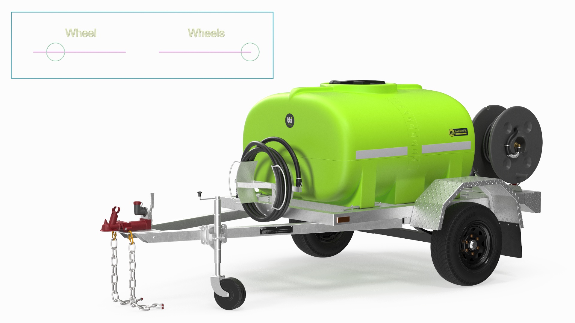 3D Fire Fighting Trailer Rigged model