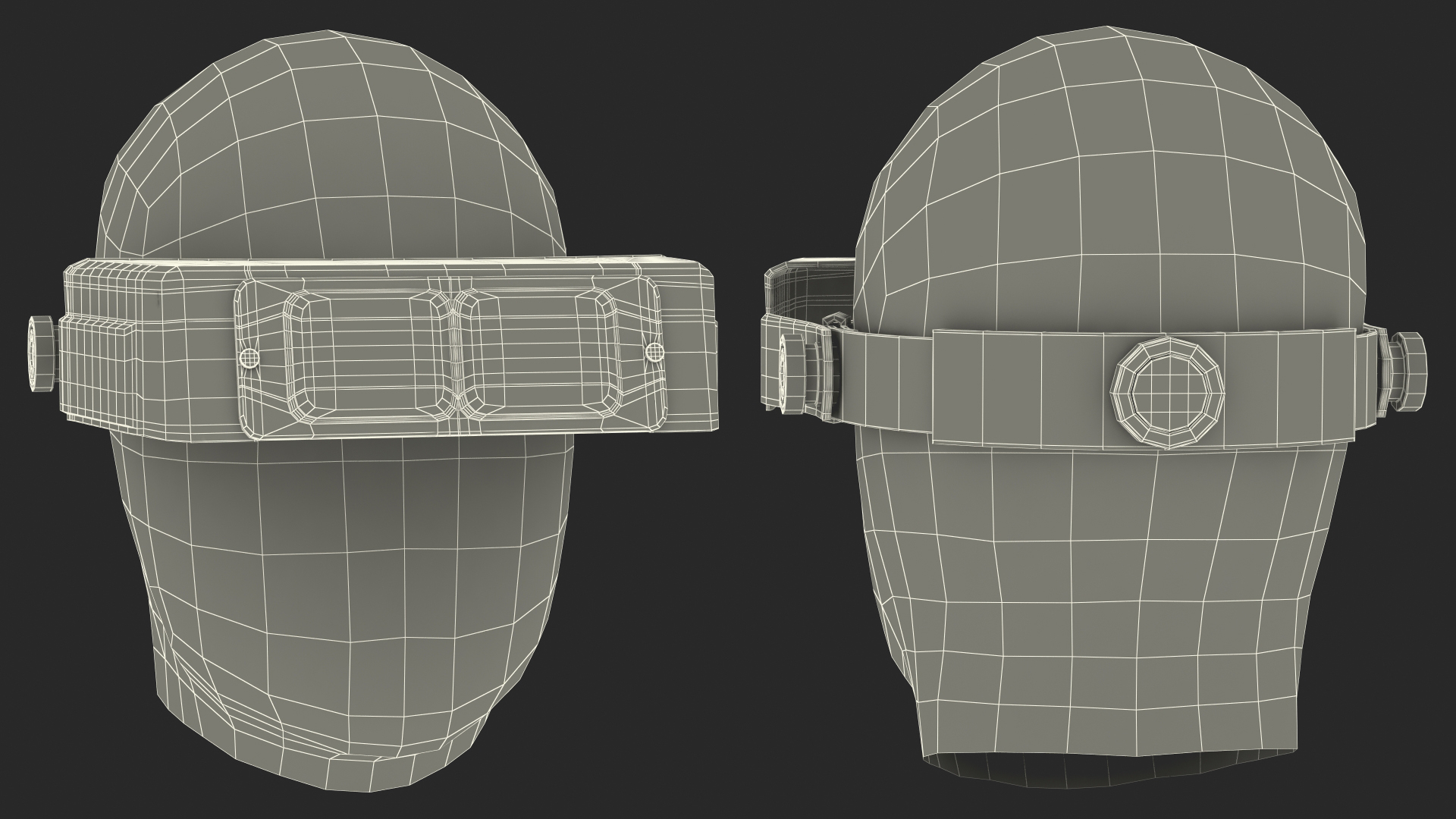 3D model Glass Binocular Magnifier