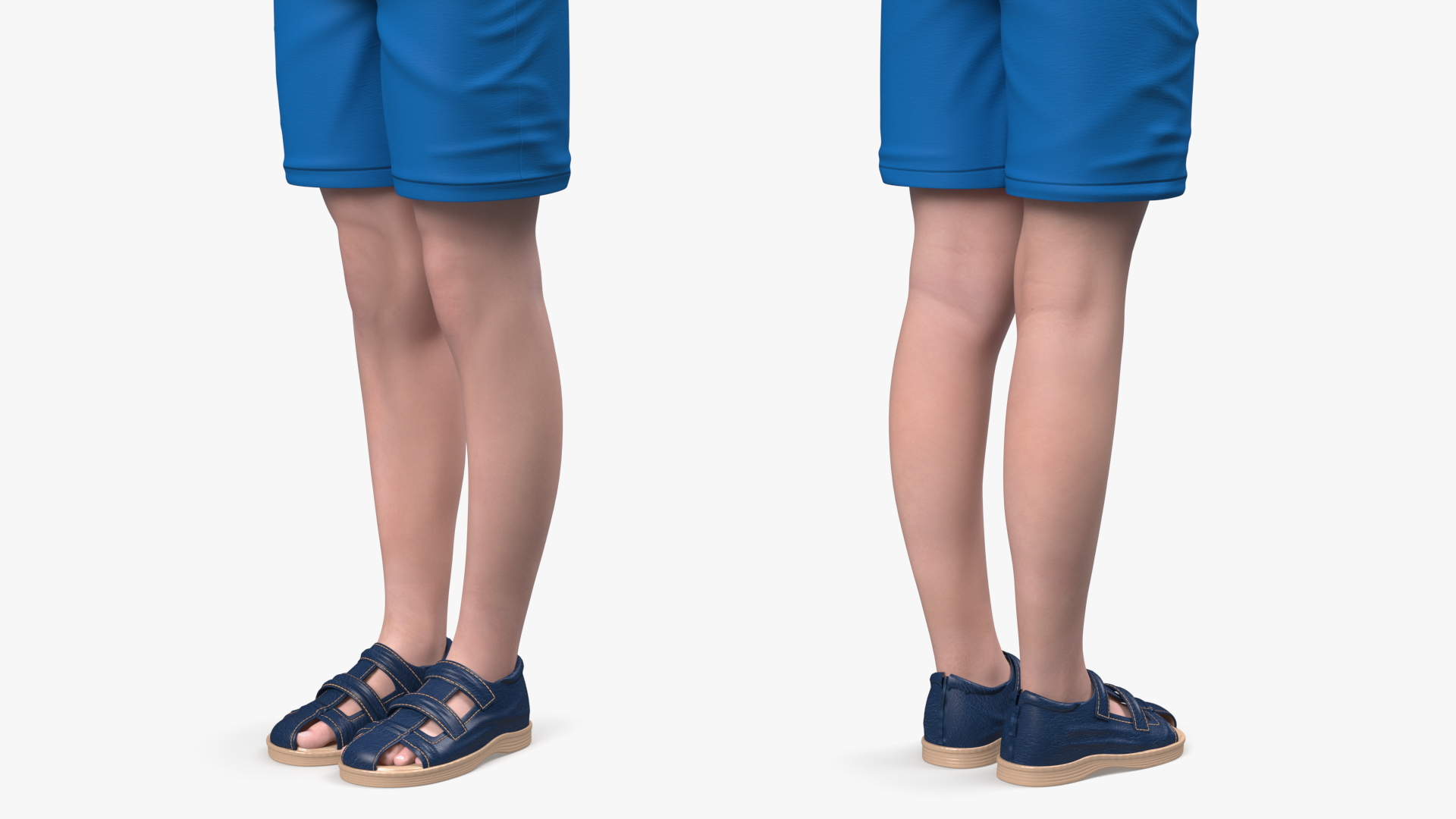 3D Realistic Child Boy T-Pose