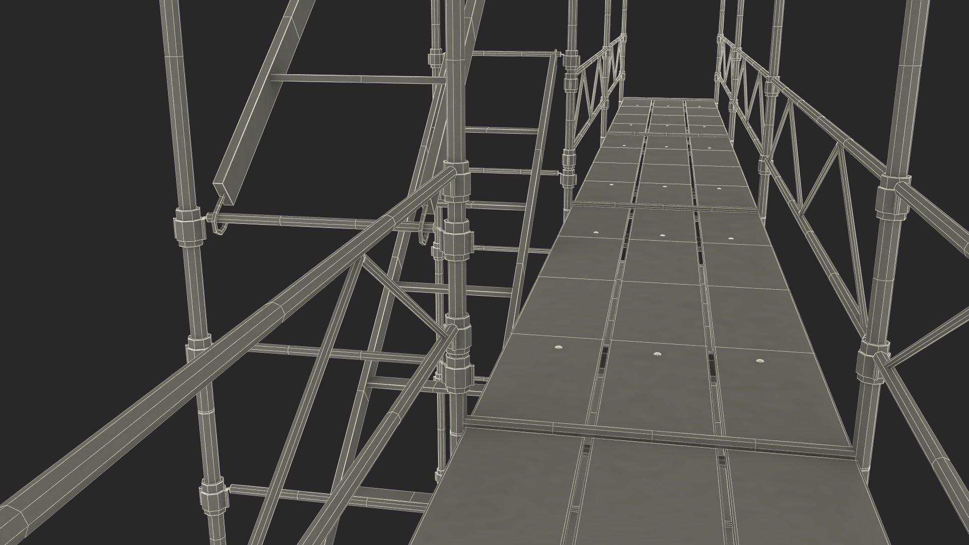 Construction Scaffolding Structure 3D model