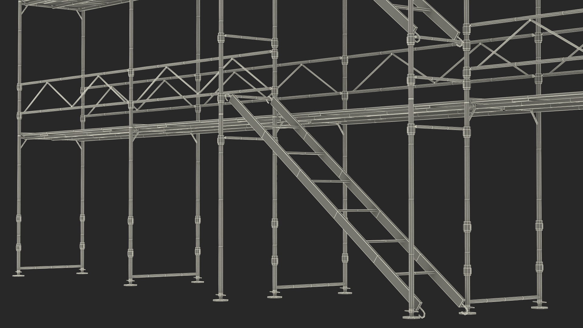 Construction Scaffolding Structure 3D model