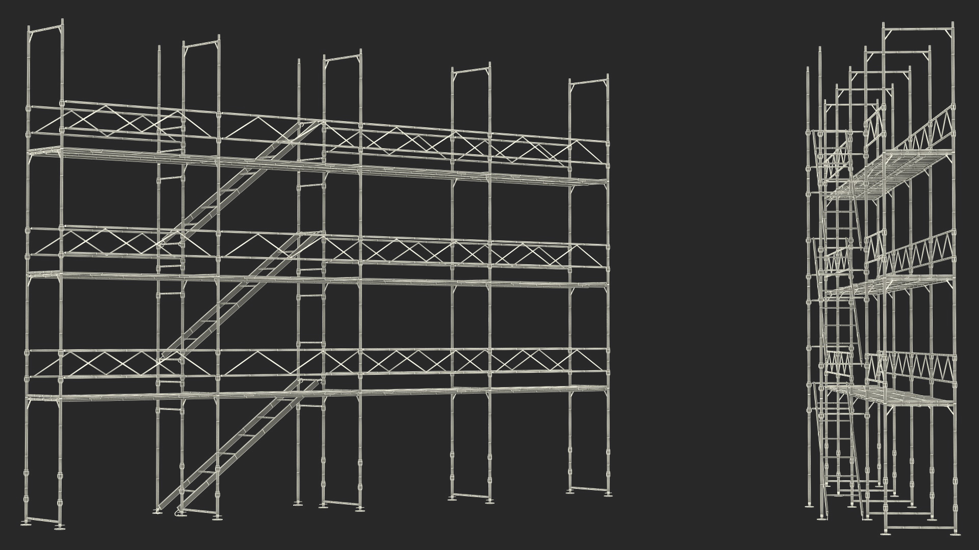 Construction Scaffolding Structure 3D model