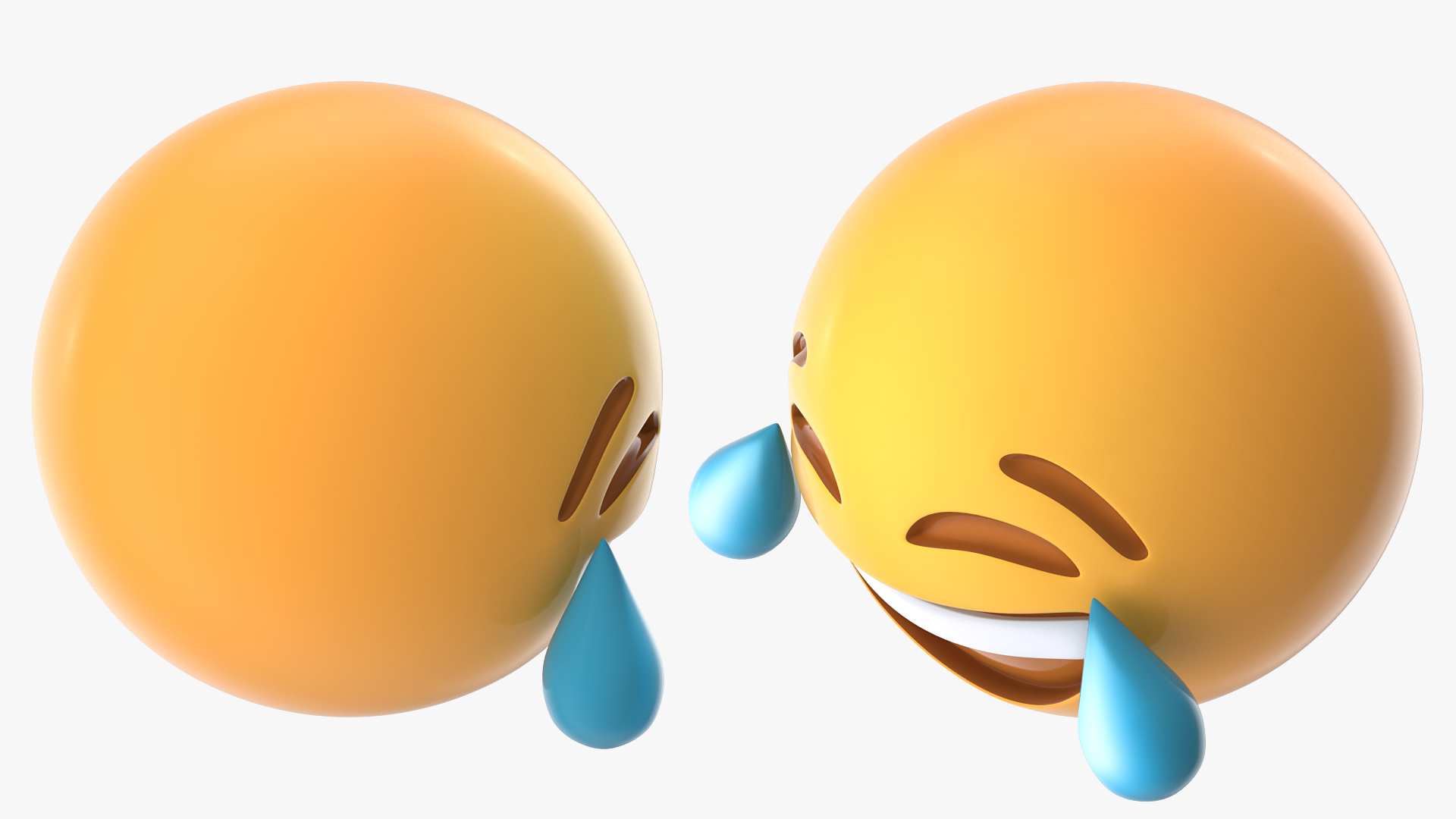 3D Tears Of Joy Emoji model