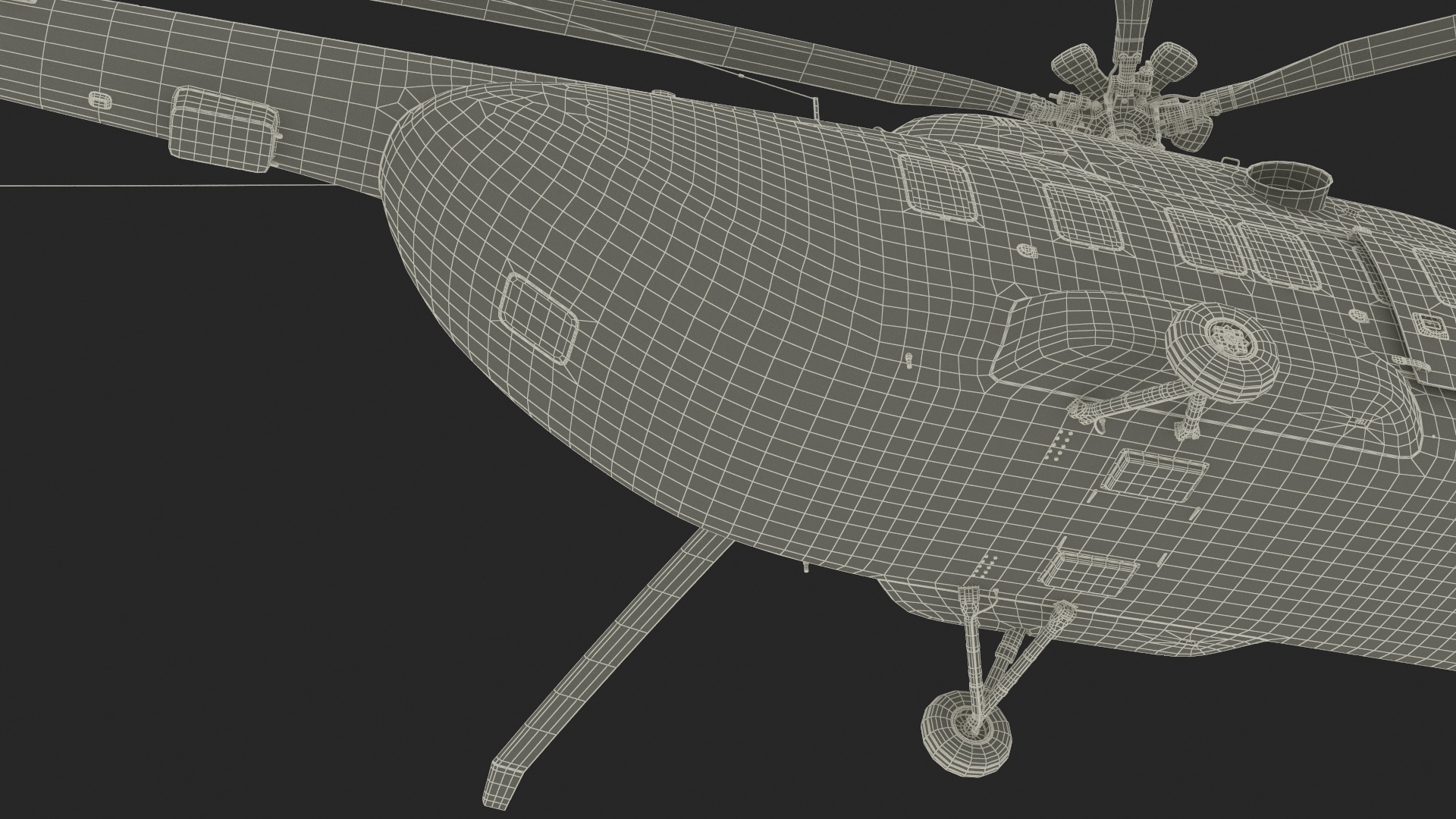 3D Offshore Cargo Helicopter Yellow Rigged for Maya model