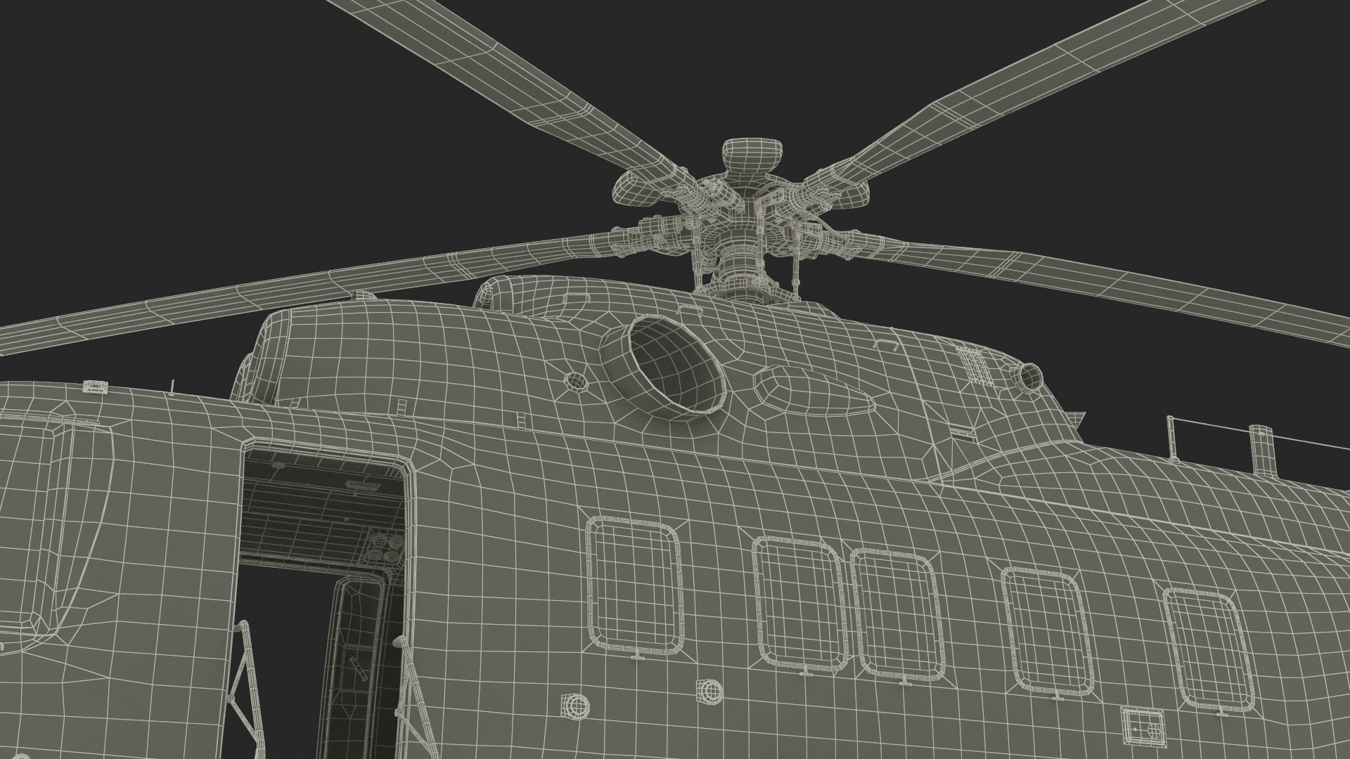 3D Offshore Cargo Helicopter Yellow Rigged for Maya model