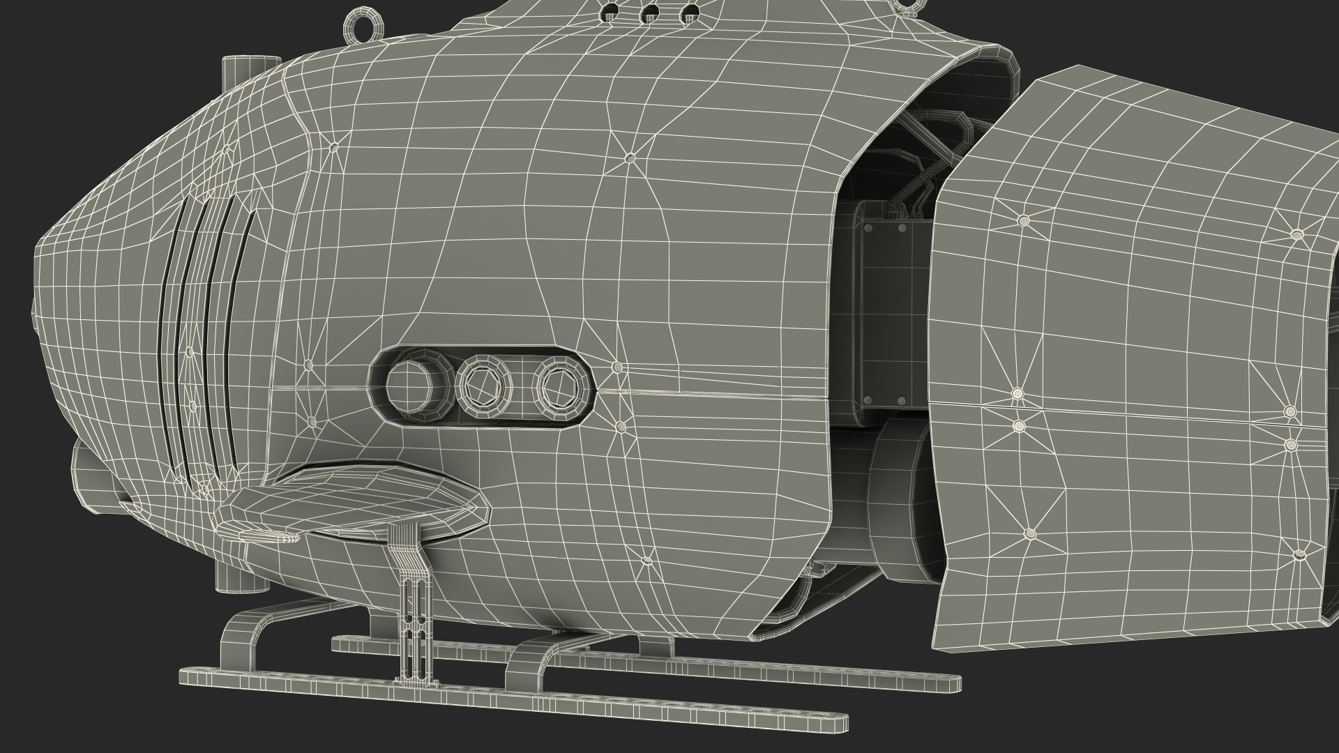 3D Shark Underwater Drone Rigged for Cinema 4D model