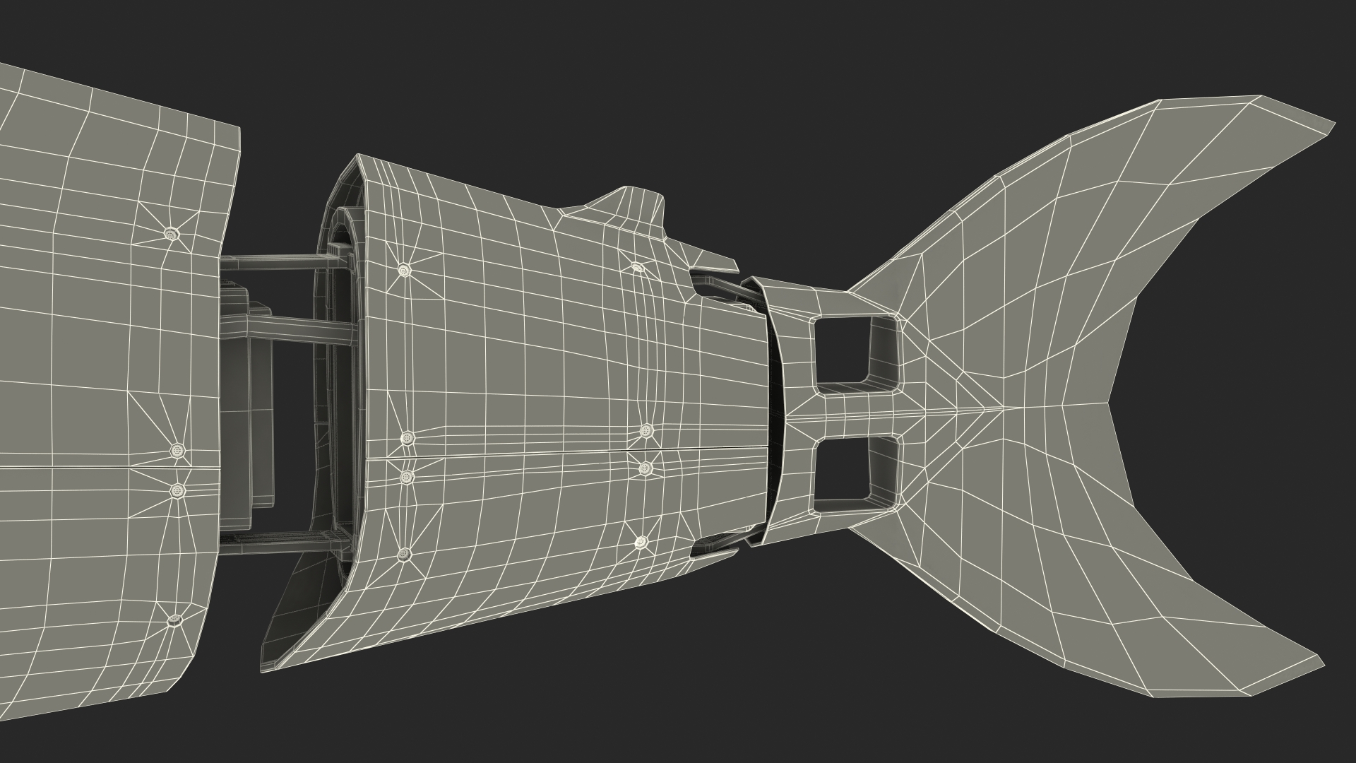 3D Shark Underwater Drone Rigged for Cinema 4D model