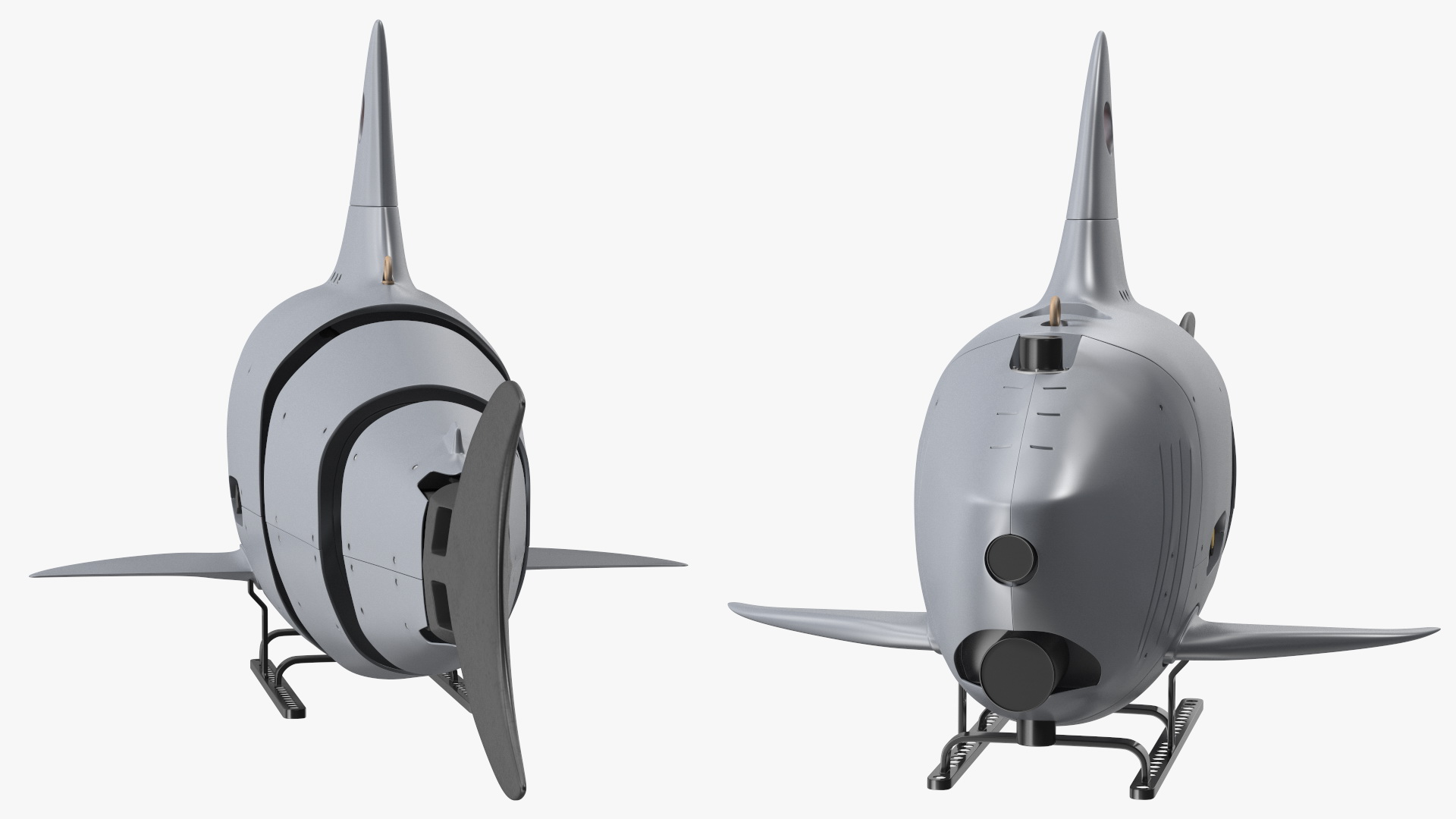 3D Shark Underwater Drone Rigged for Cinema 4D model