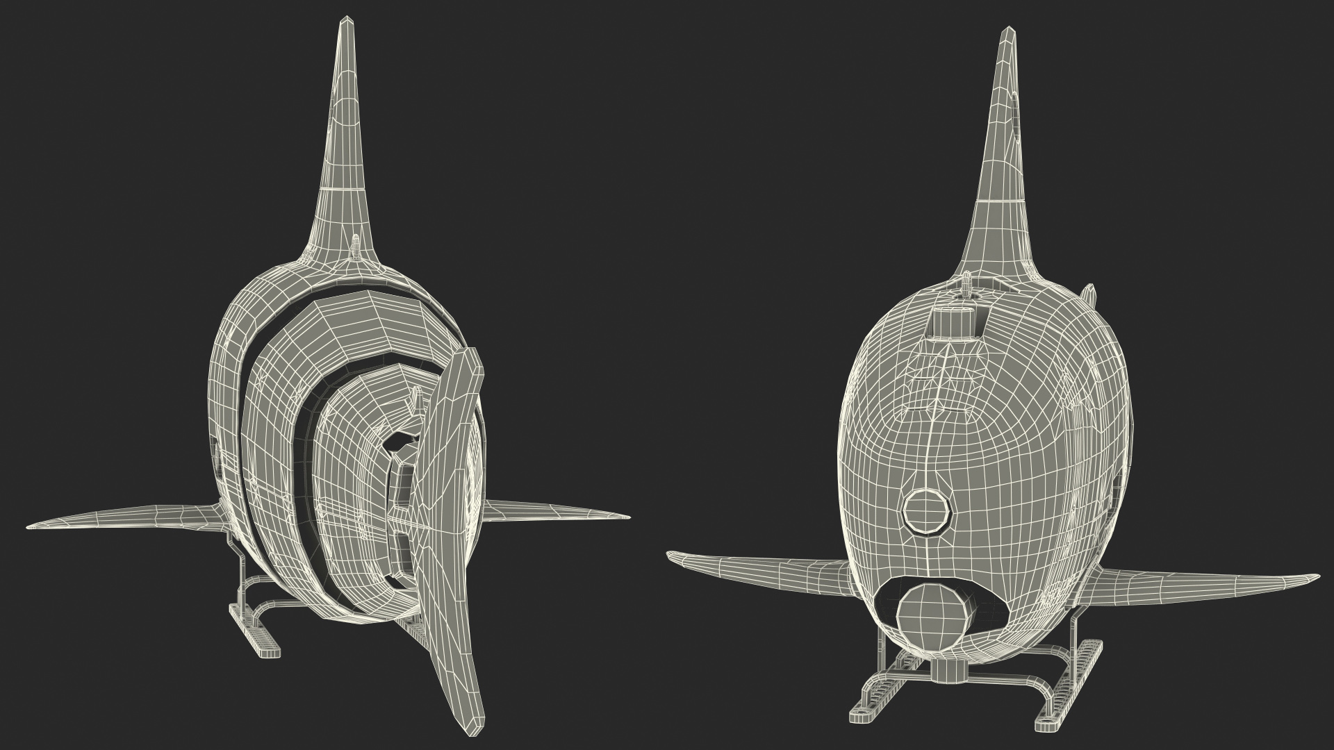 3D Shark Underwater Drone Rigged for Cinema 4D model