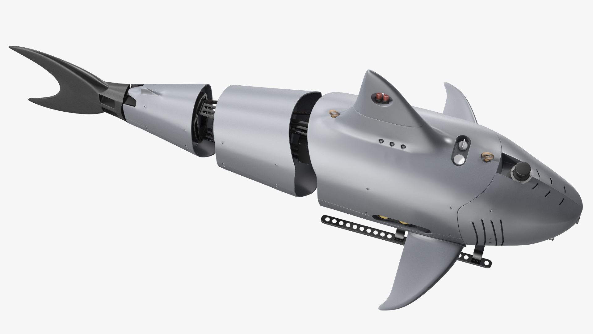 3D Shark Underwater Drone Rigged for Cinema 4D model