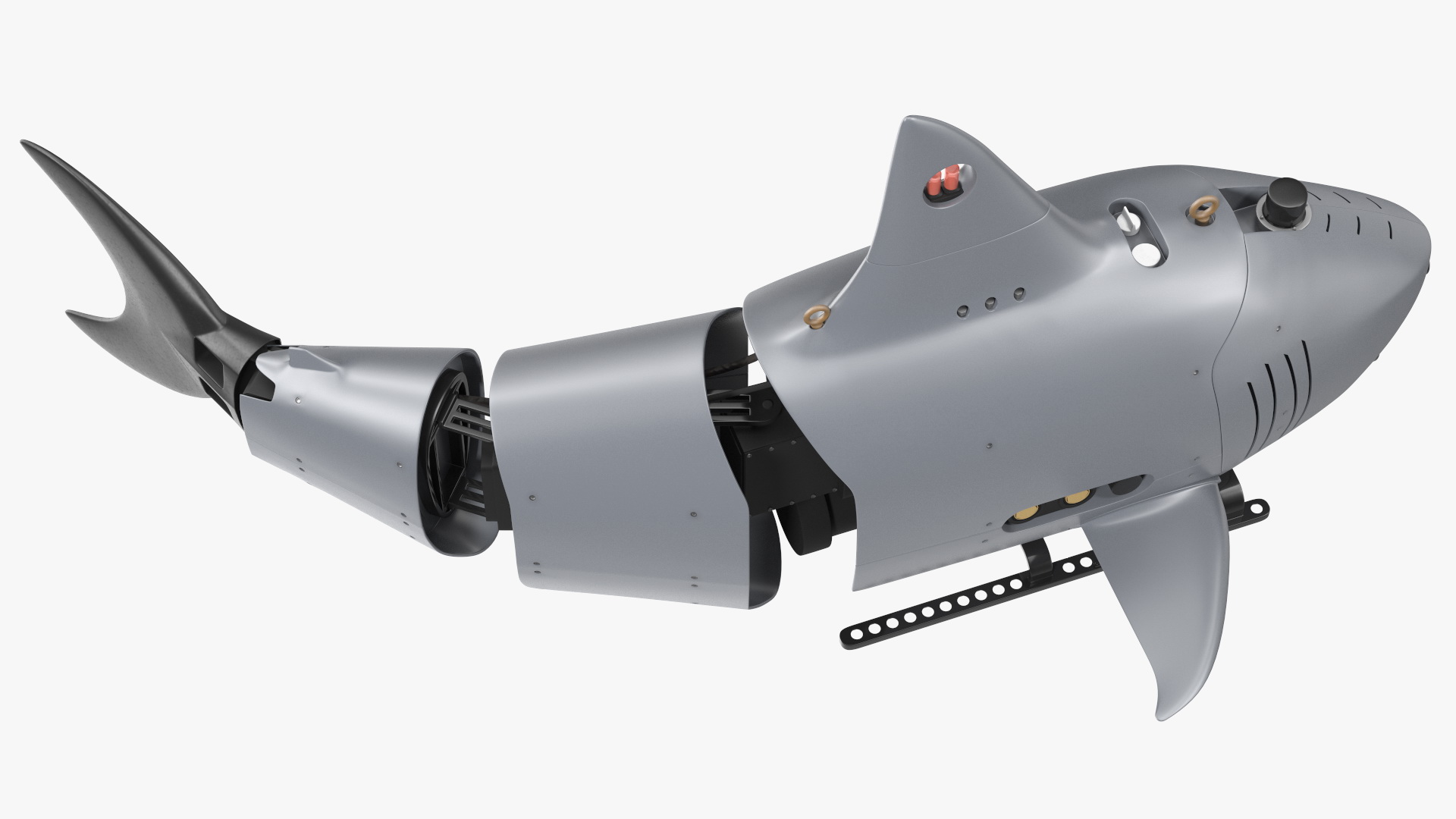 3D Shark Underwater Drone Rigged for Cinema 4D model