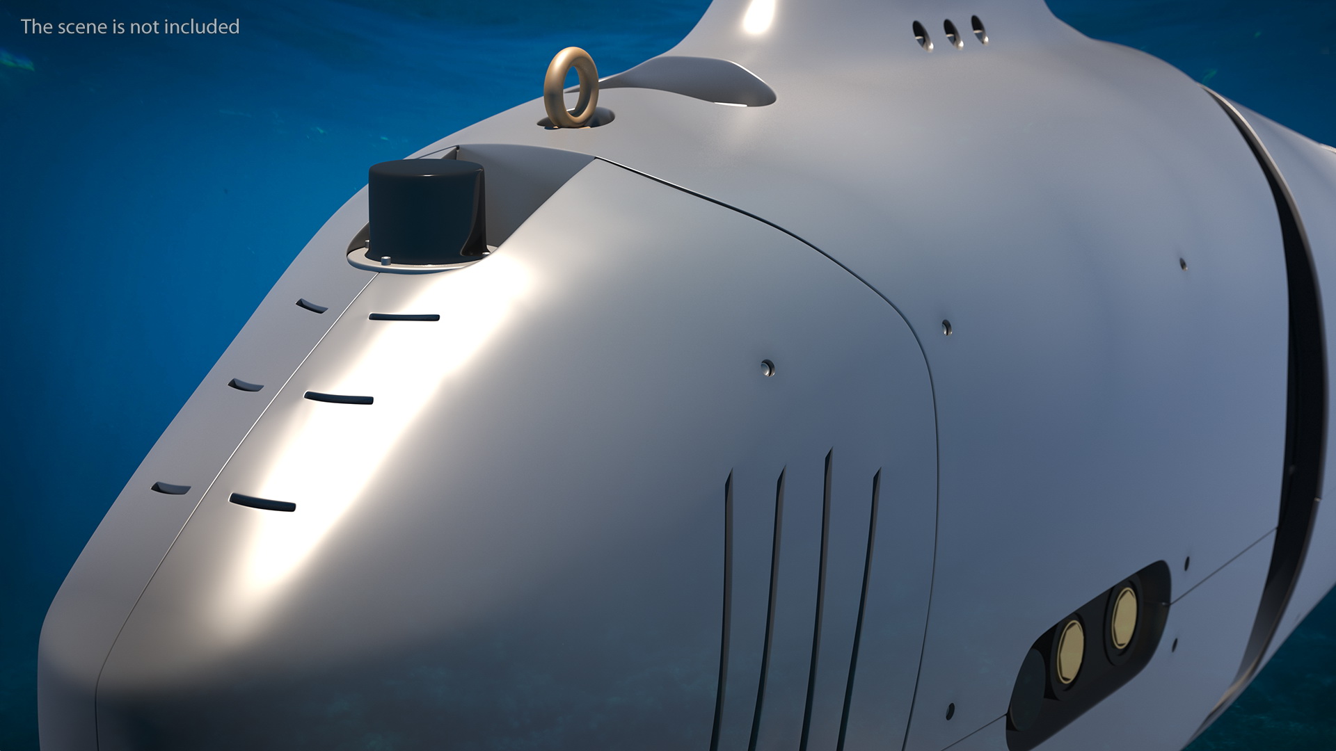 3D Shark Underwater Drone Rigged for Cinema 4D model