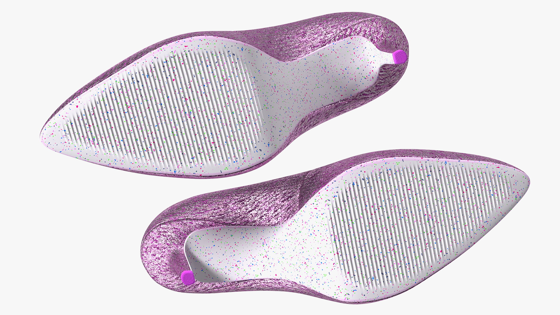 3D model Purple Sparkly Pumps