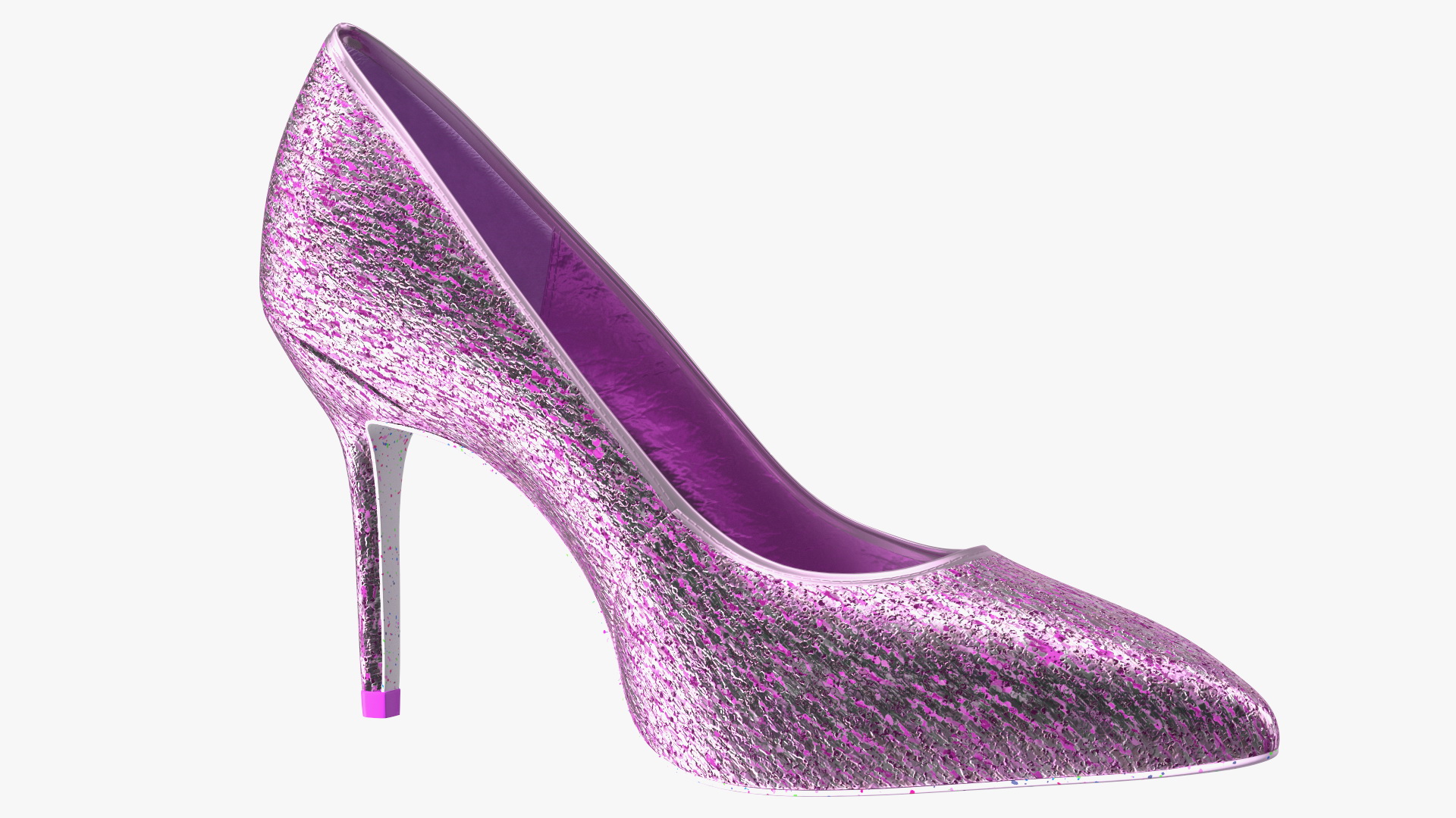 3D model Purple Sparkly Pumps