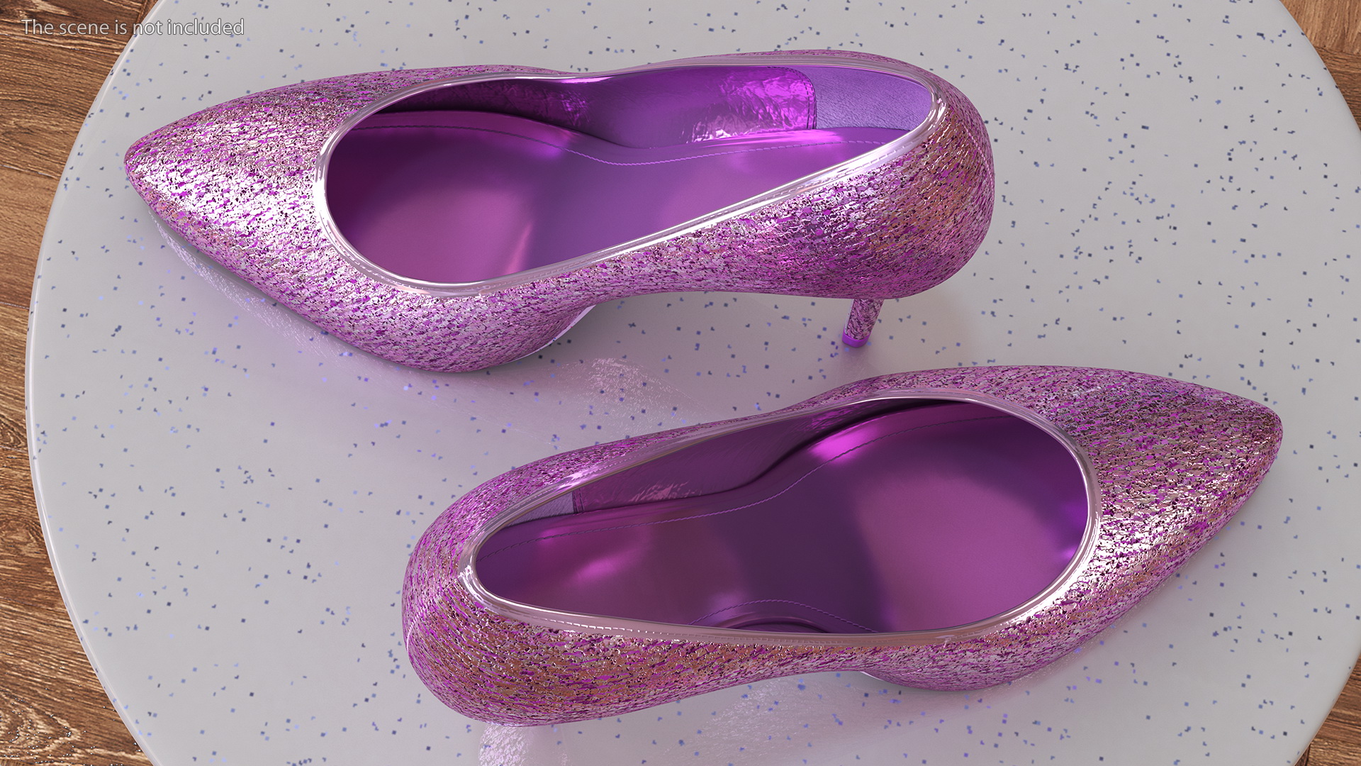 3D model Purple Sparkly Pumps