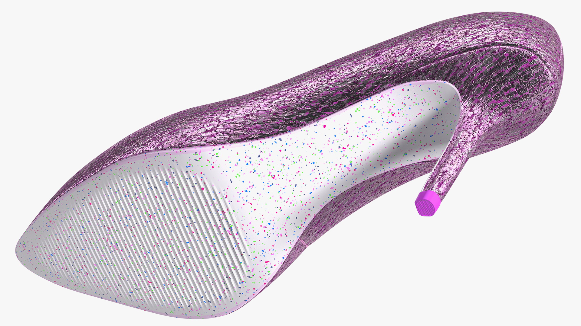 3D model Purple Sparkly Pumps