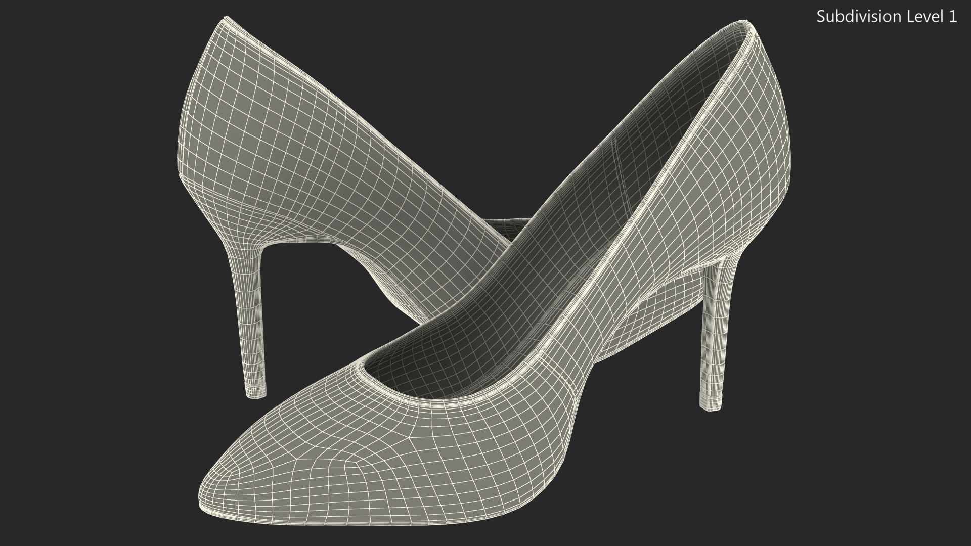 3D model Purple Sparkly Pumps