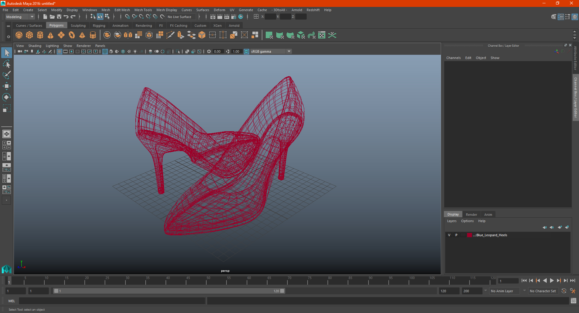 3D model Purple Sparkly Pumps
