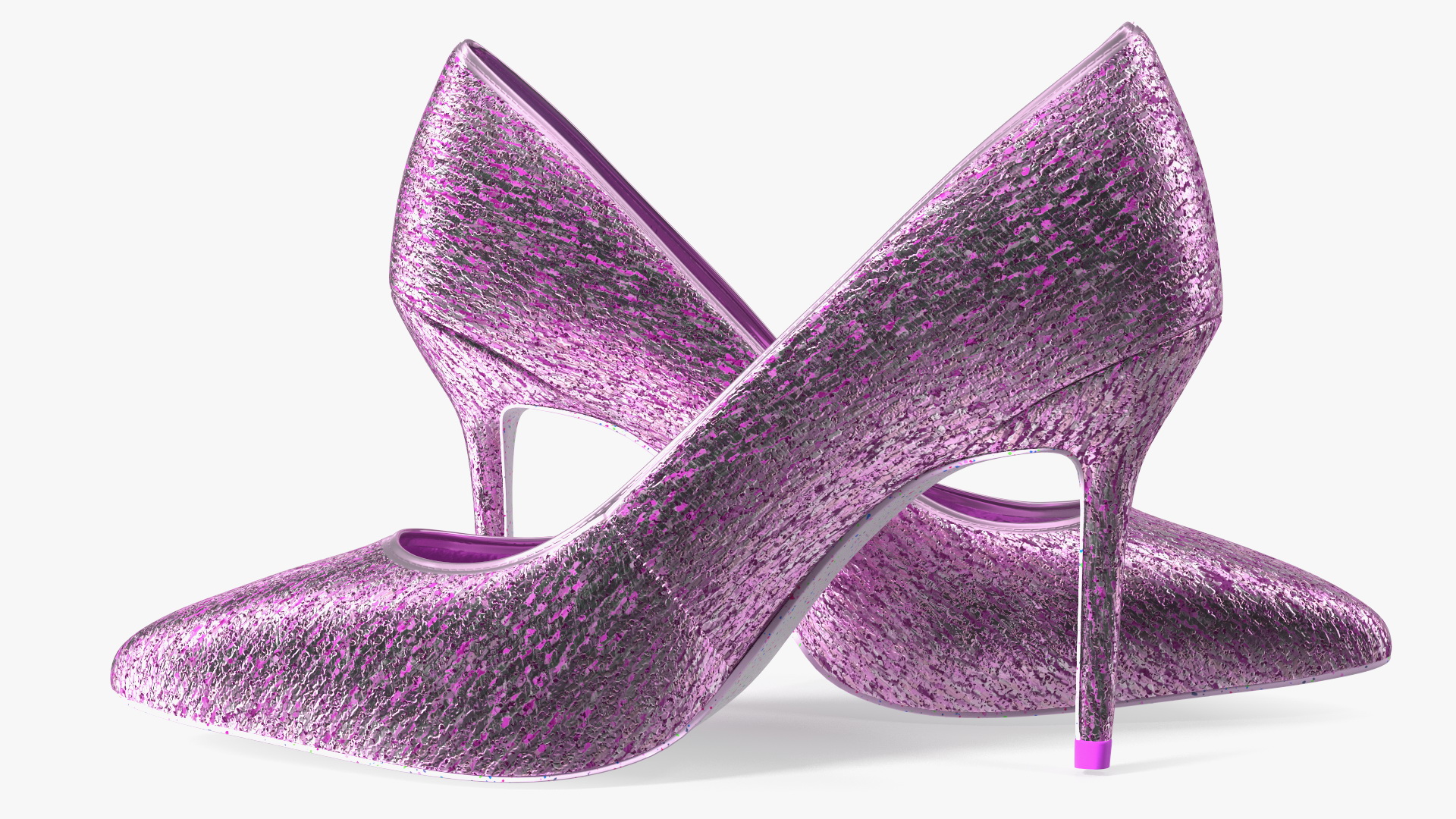 3D model Purple Sparkly Pumps