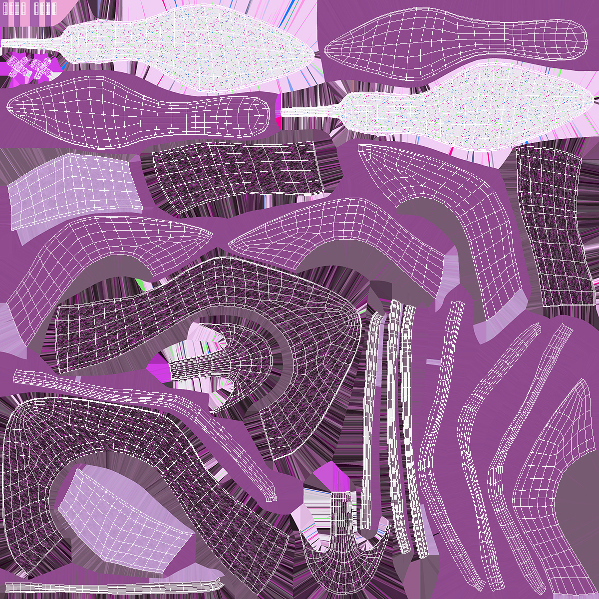 3D model Purple Sparkly Pumps