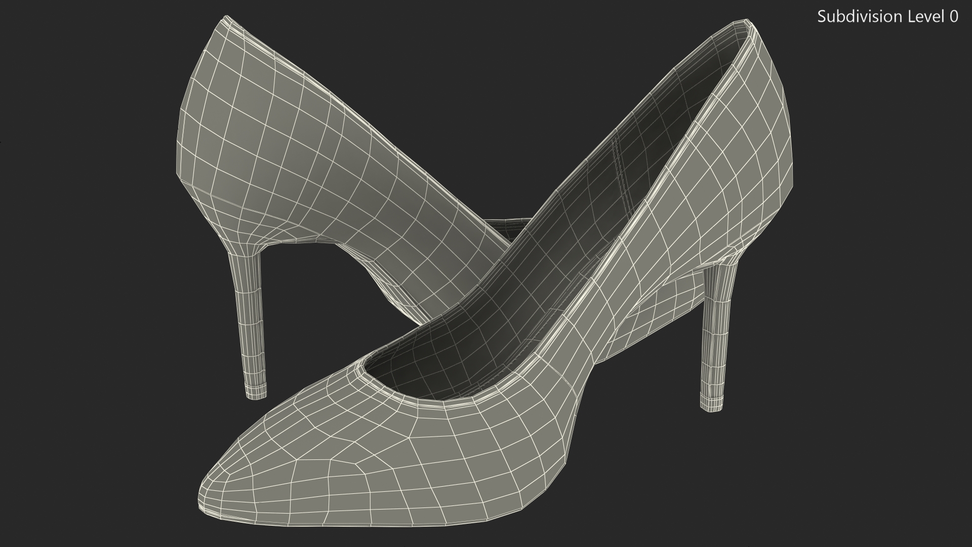 3D model Purple Sparkly Pumps