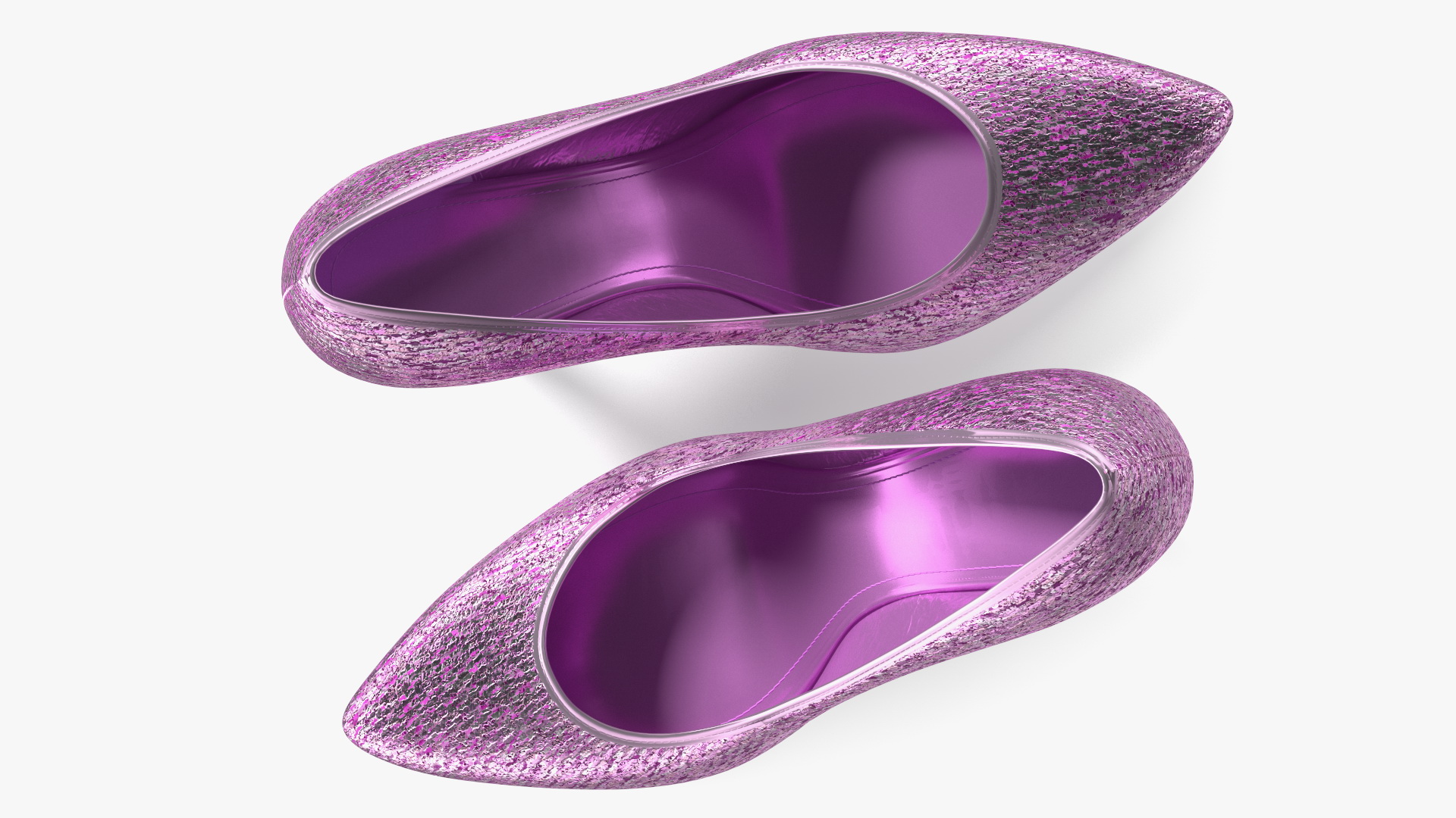 3D model Purple Sparkly Pumps