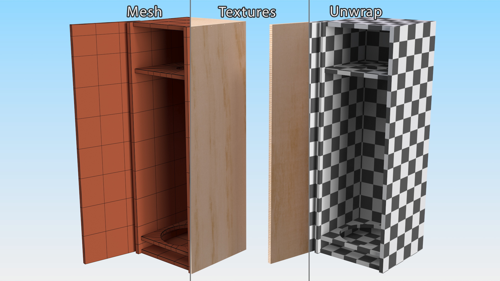 3D Open Wooden Box Champagne Moet Empty
