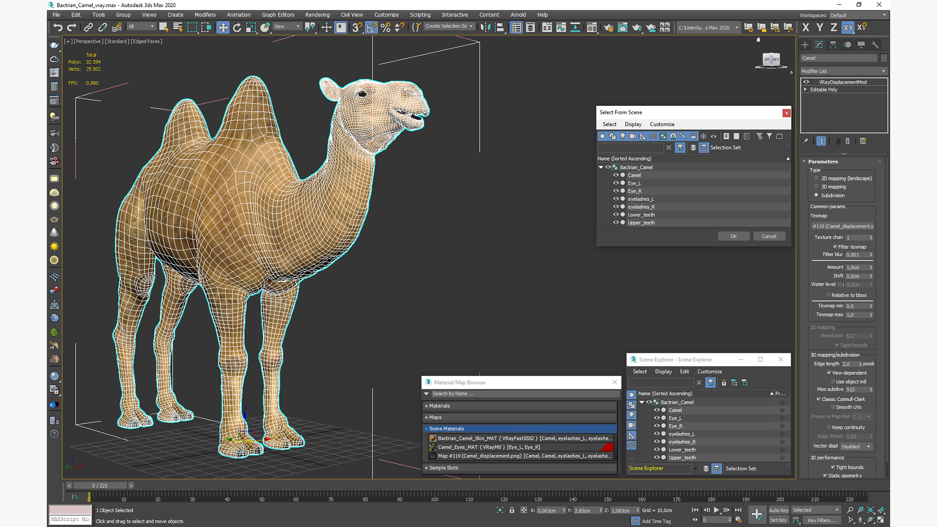Bactrian Camel 3D model