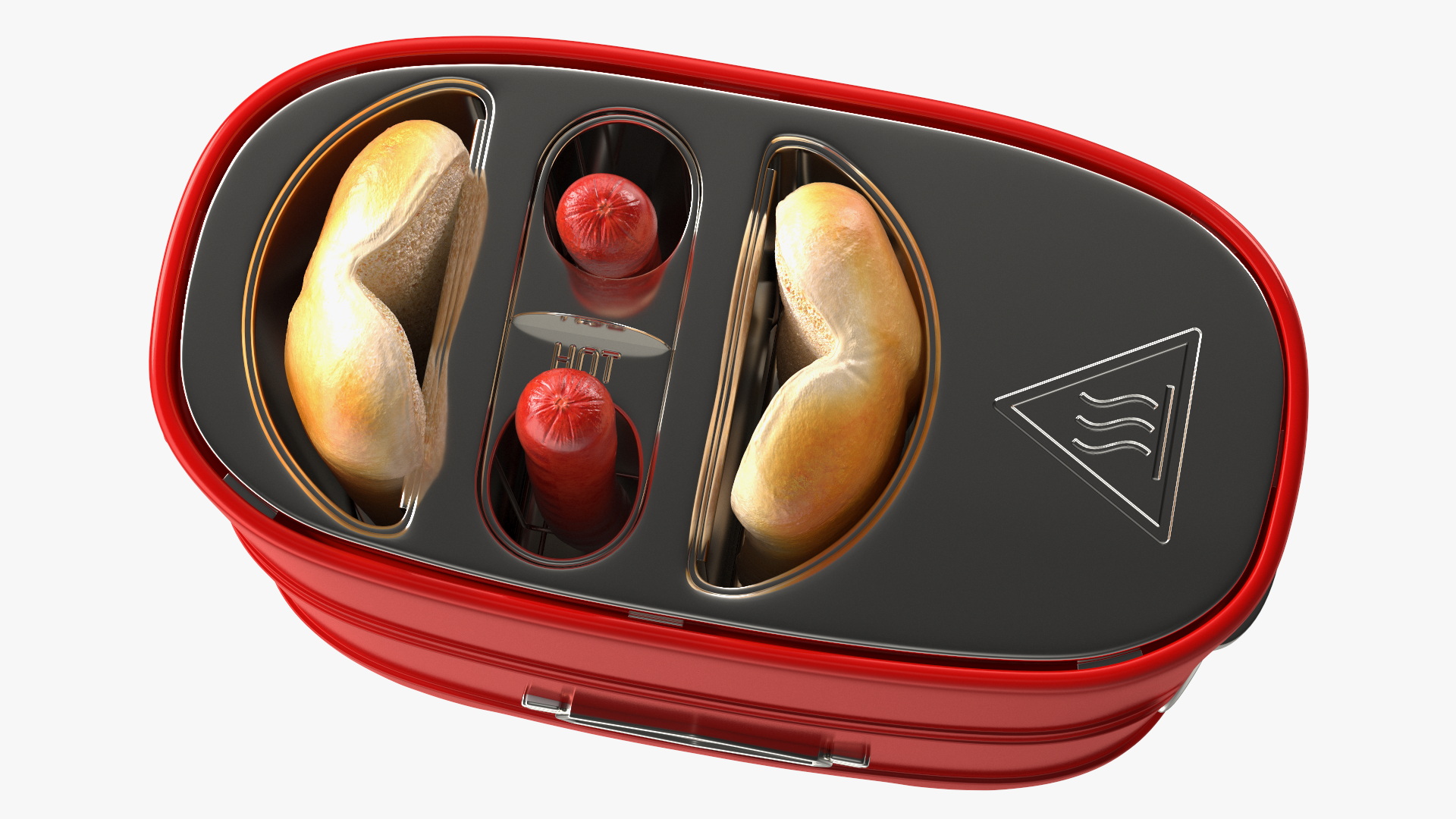 Nostalgia Retro Series Pop-Up Toaster Carrying Hot Dog 3D model