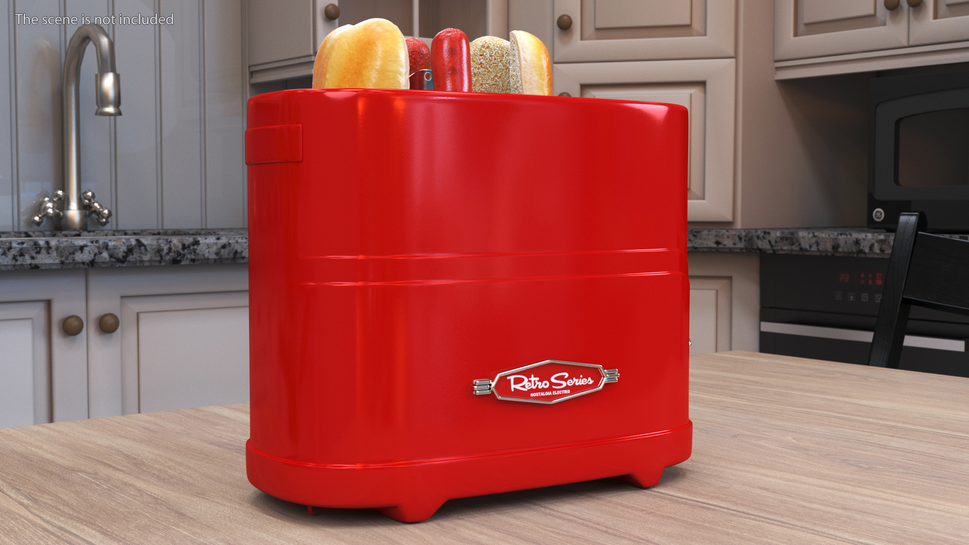 Nostalgia Retro Series Pop-Up Toaster Carrying Hot Dog 3D model