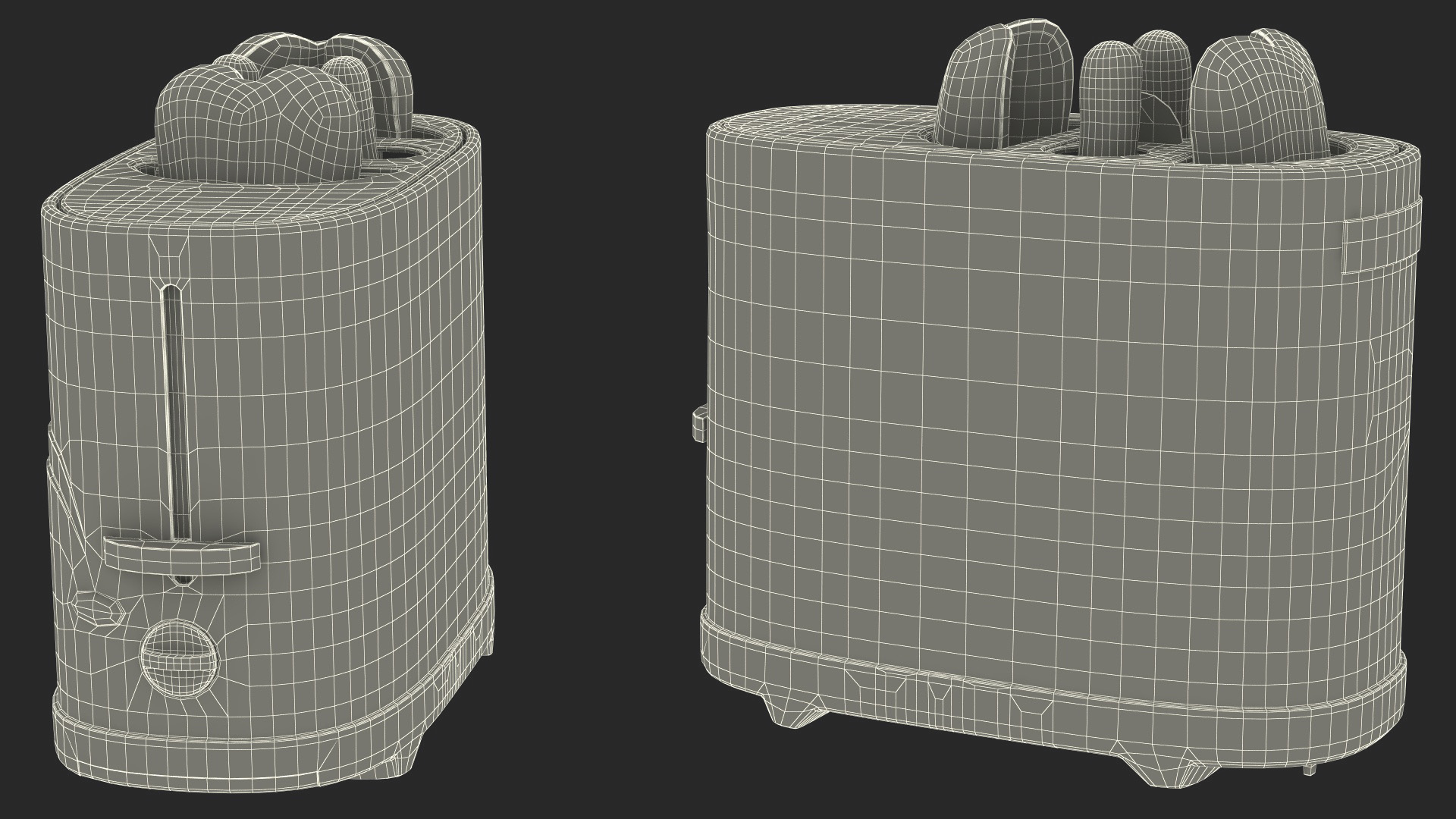 Nostalgia Retro Series Pop-Up Toaster Carrying Hot Dog 3D model