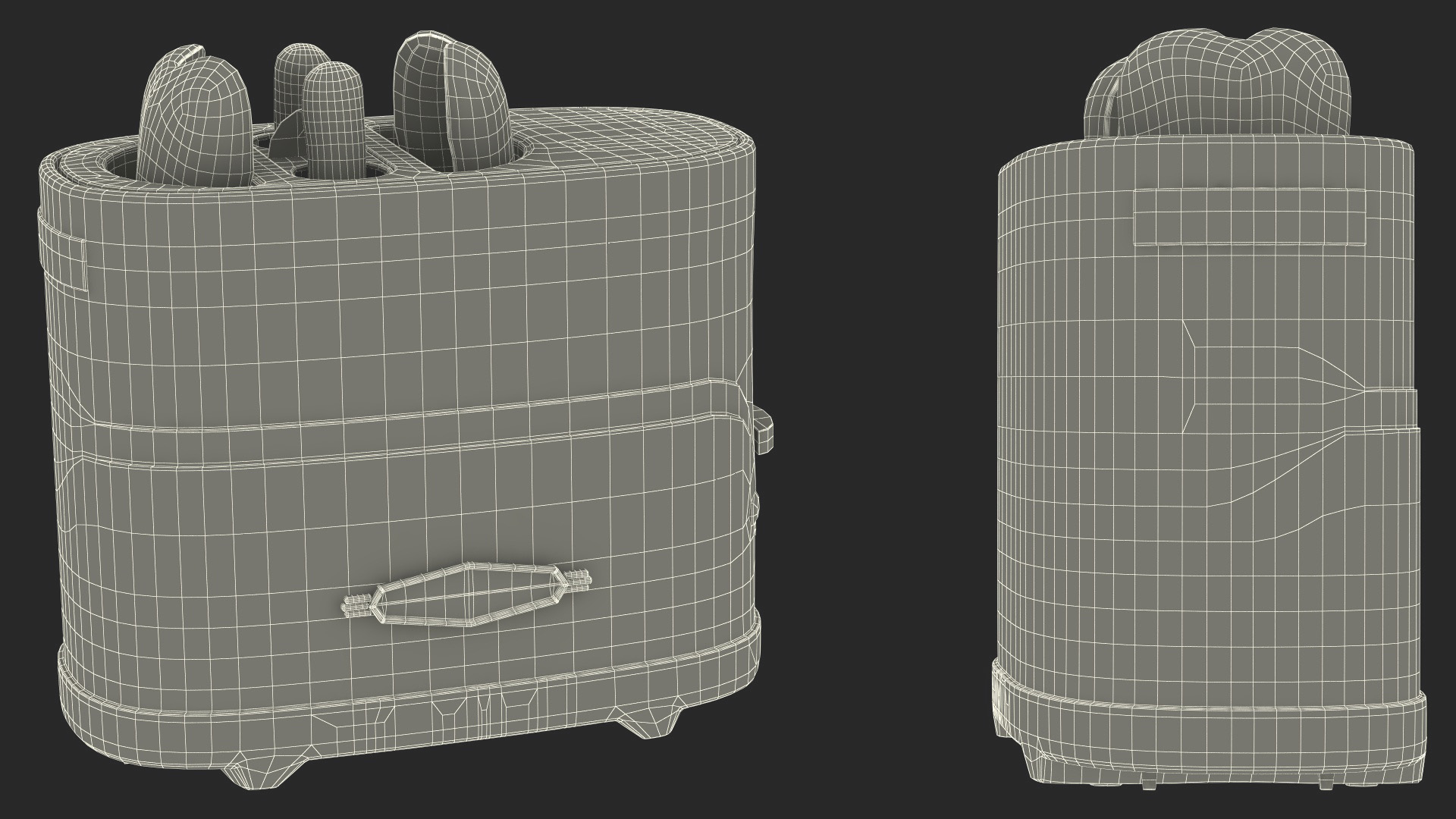 Nostalgia Retro Series Pop-Up Toaster Carrying Hot Dog 3D model