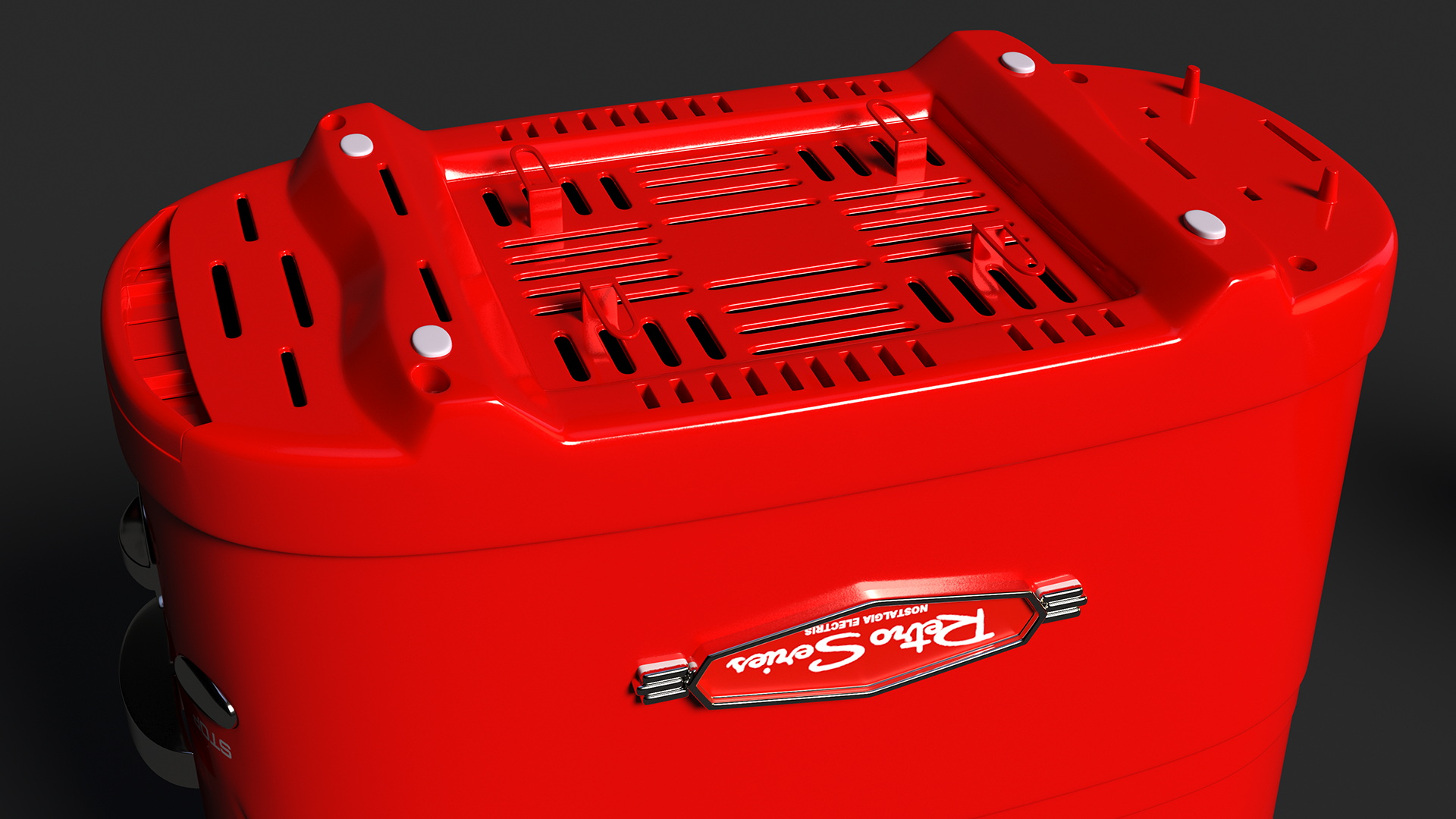 Nostalgia Retro Series Pop-Up Toaster Carrying Hot Dog 3D model