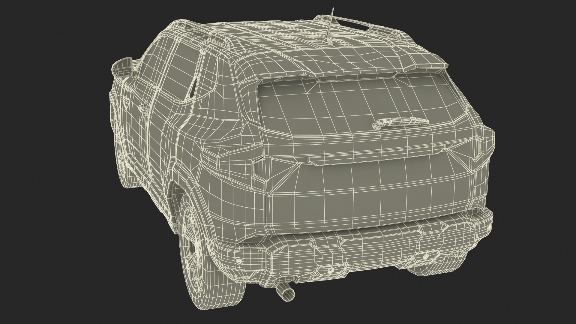 3D Modern Crossover SUV Green