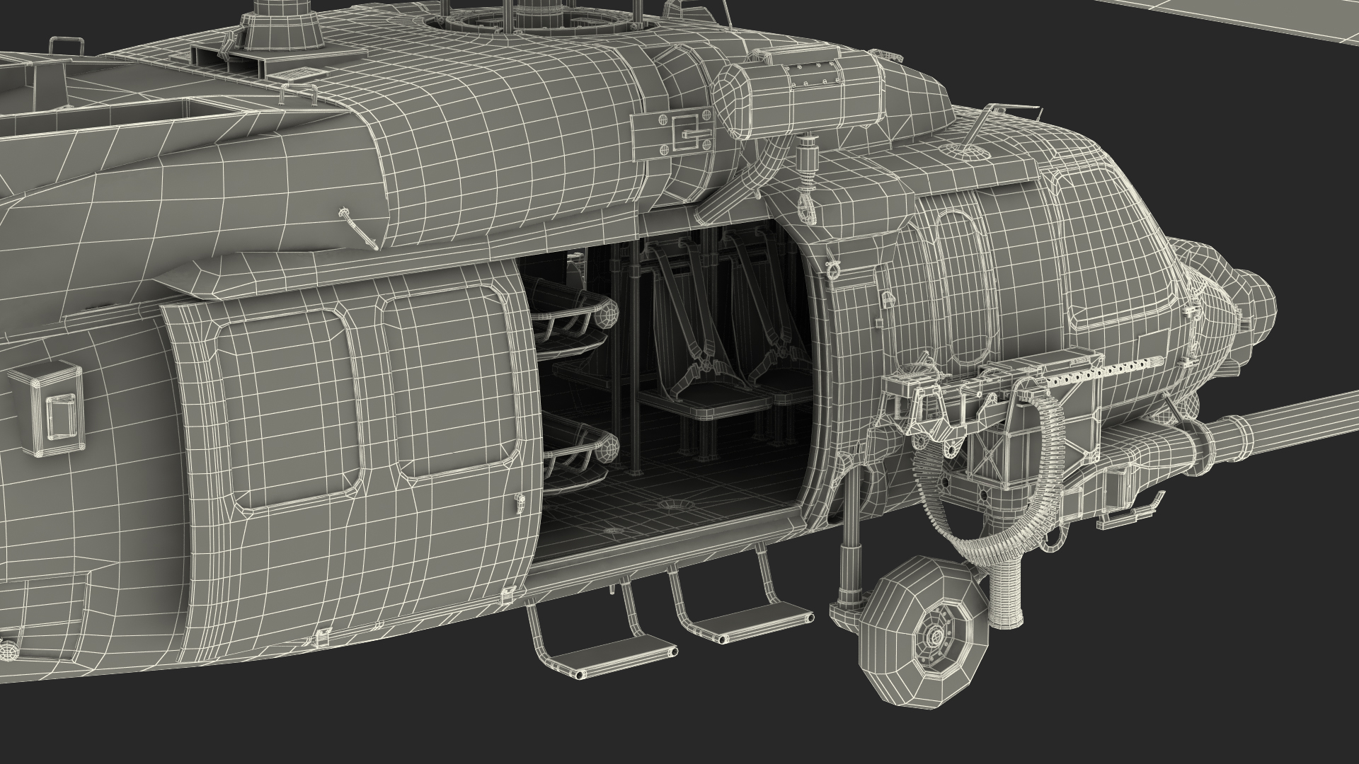 3D Sikorsky HH60 Pave Hawk Helicopter Desert Rigged model