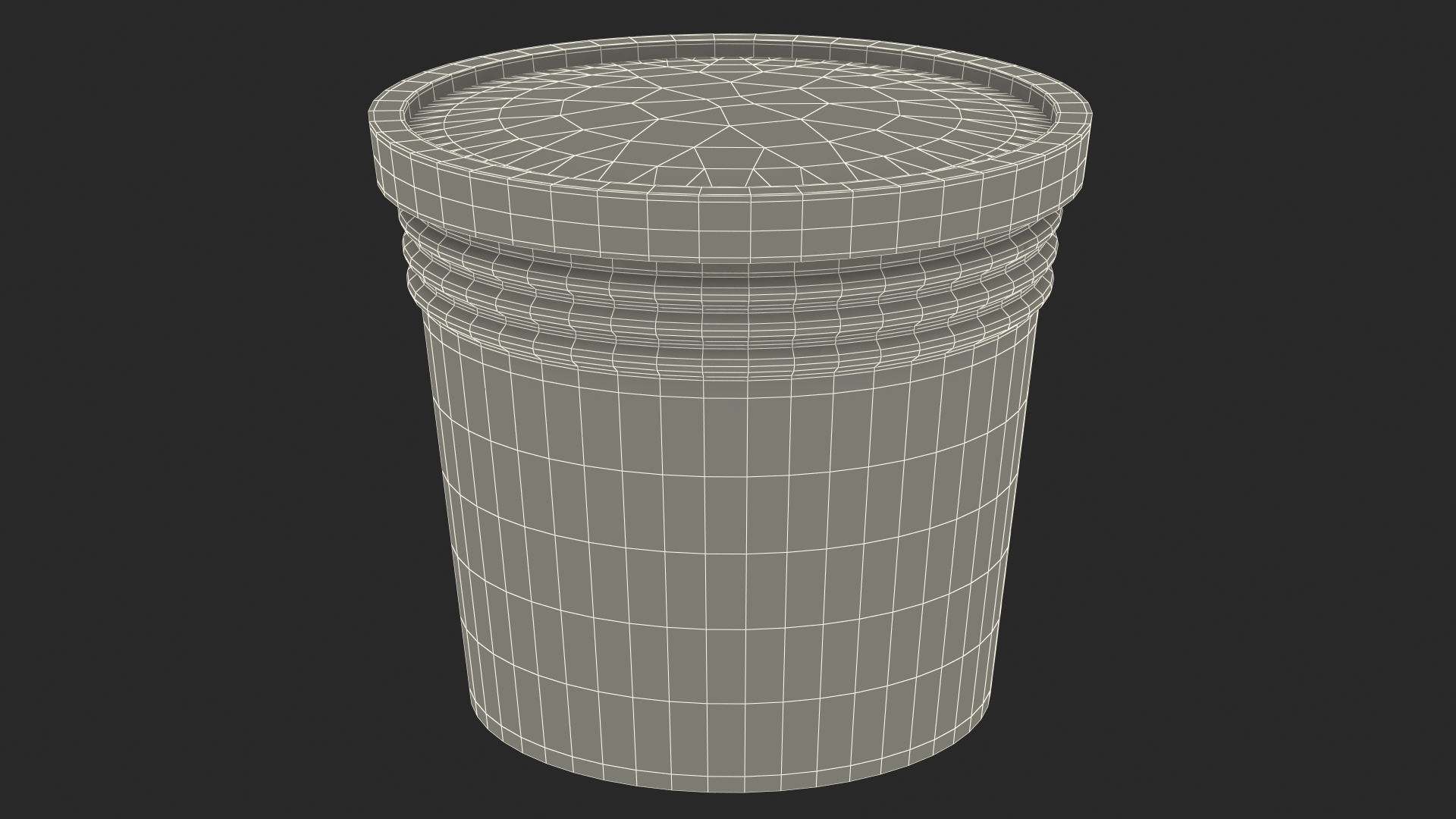 Plant Pot Dark Blue 3D model