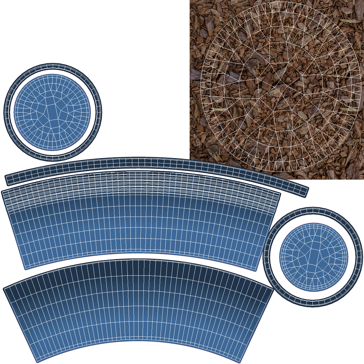 Plant Pot Dark Blue 3D model