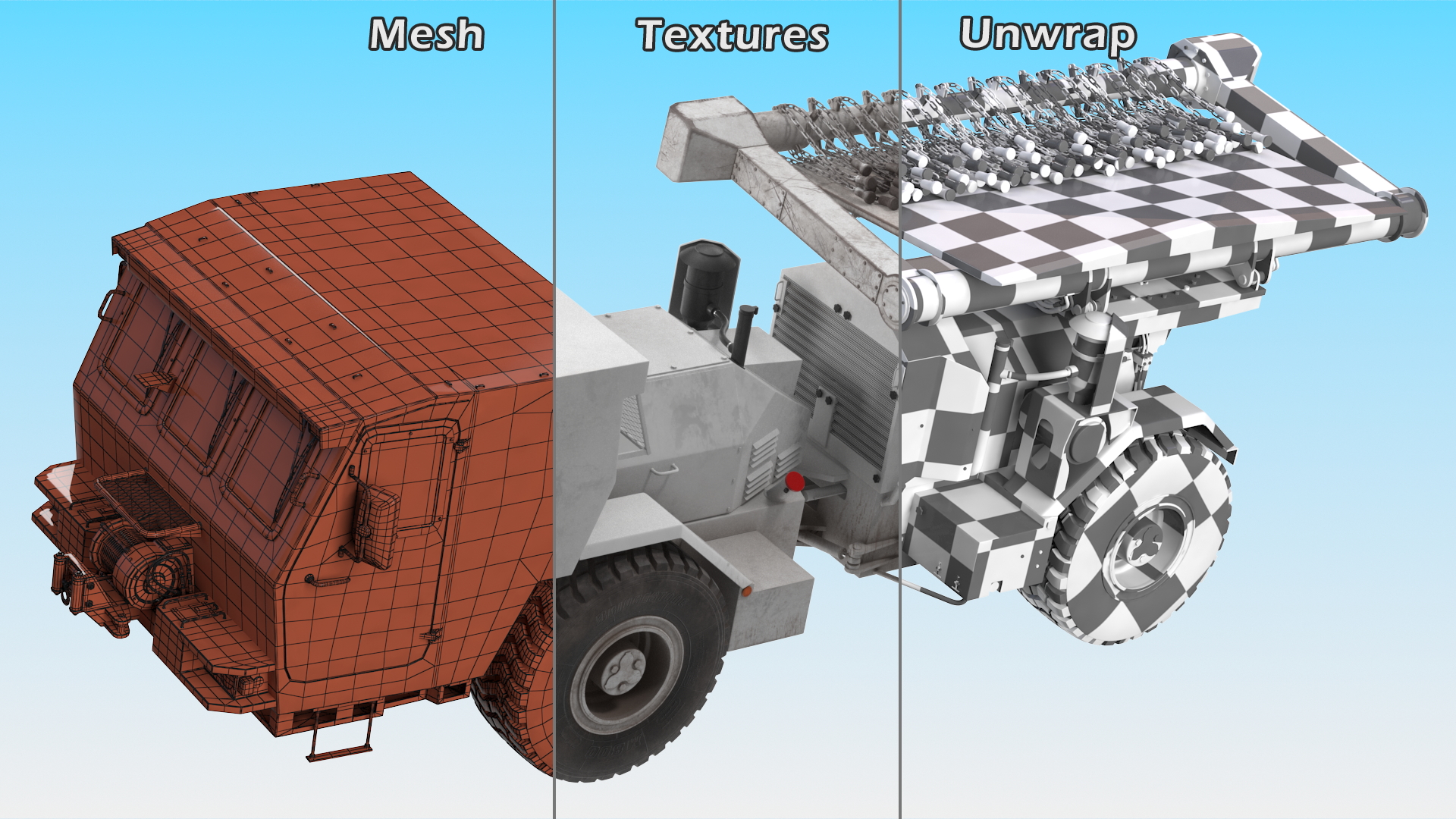 White Hydrema 910 Mine Clearing Vehicle Used 3D model