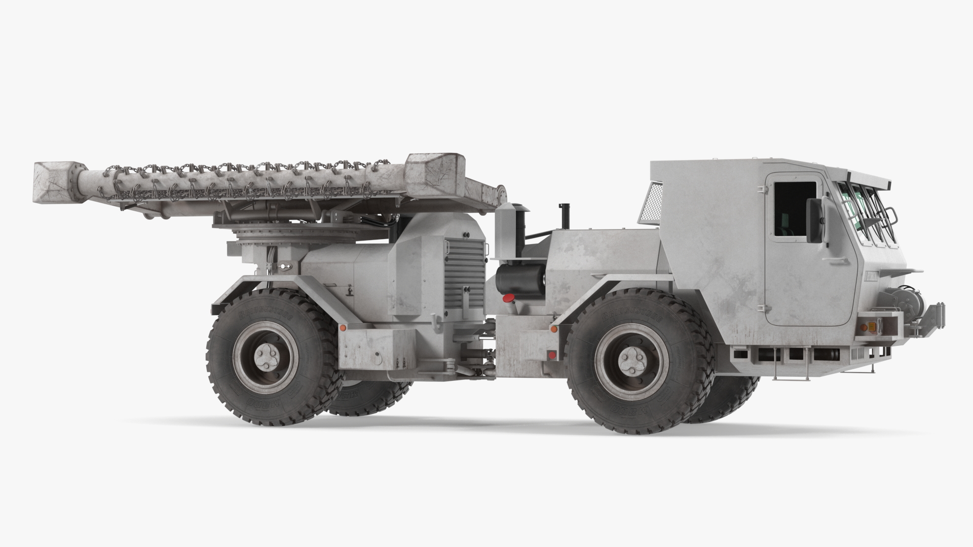 White Hydrema 910 Mine Clearing Vehicle Used 3D model