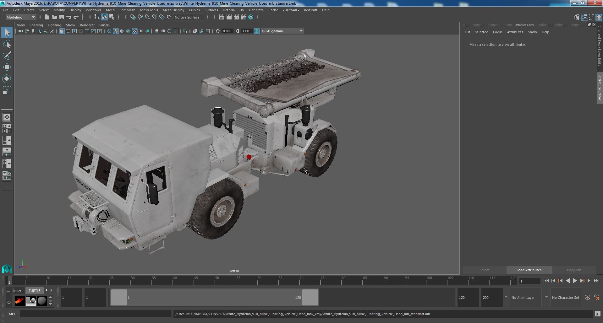 White Hydrema 910 Mine Clearing Vehicle Used 3D model