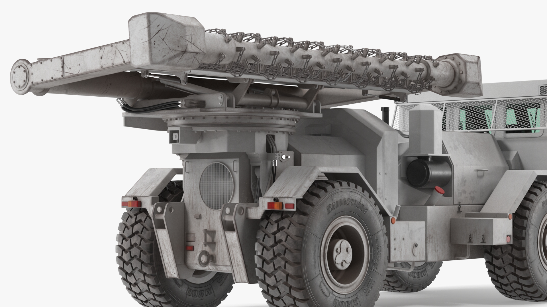 White Hydrema 910 Mine Clearing Vehicle Used 3D model