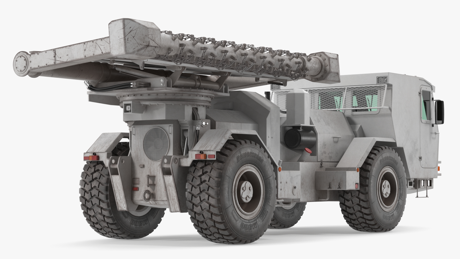 White Hydrema 910 Mine Clearing Vehicle Used 3D model