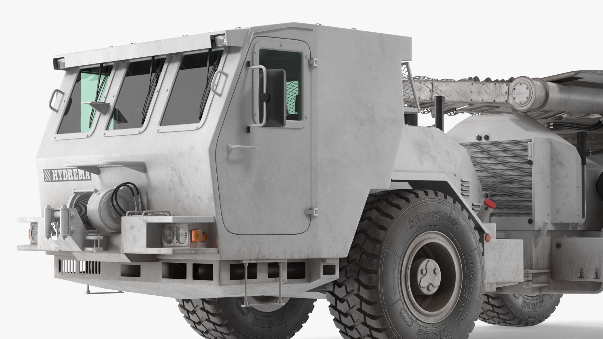 White Hydrema 910 Mine Clearing Vehicle Used 3D model