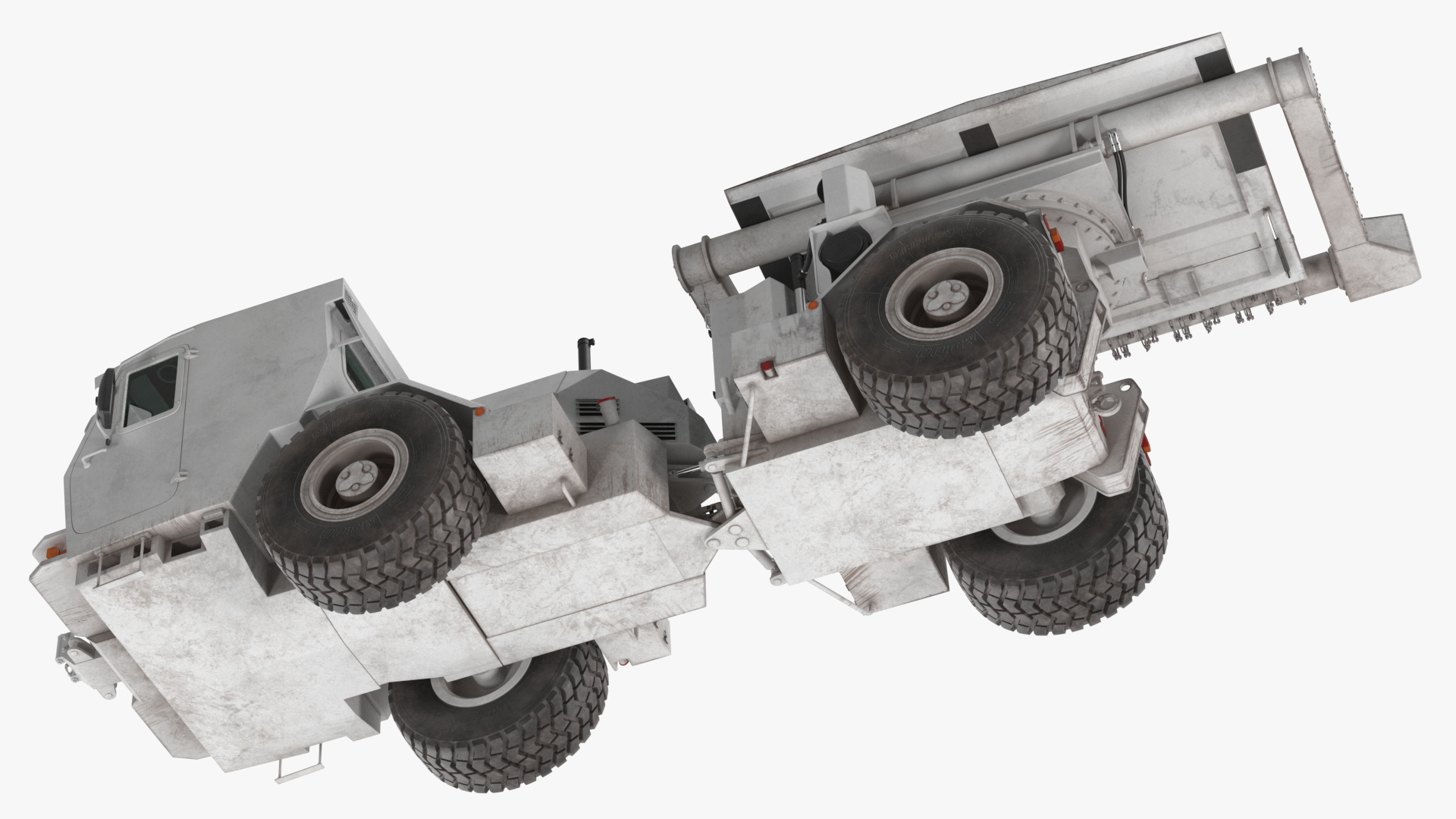 White Hydrema 910 Mine Clearing Vehicle Used 3D model